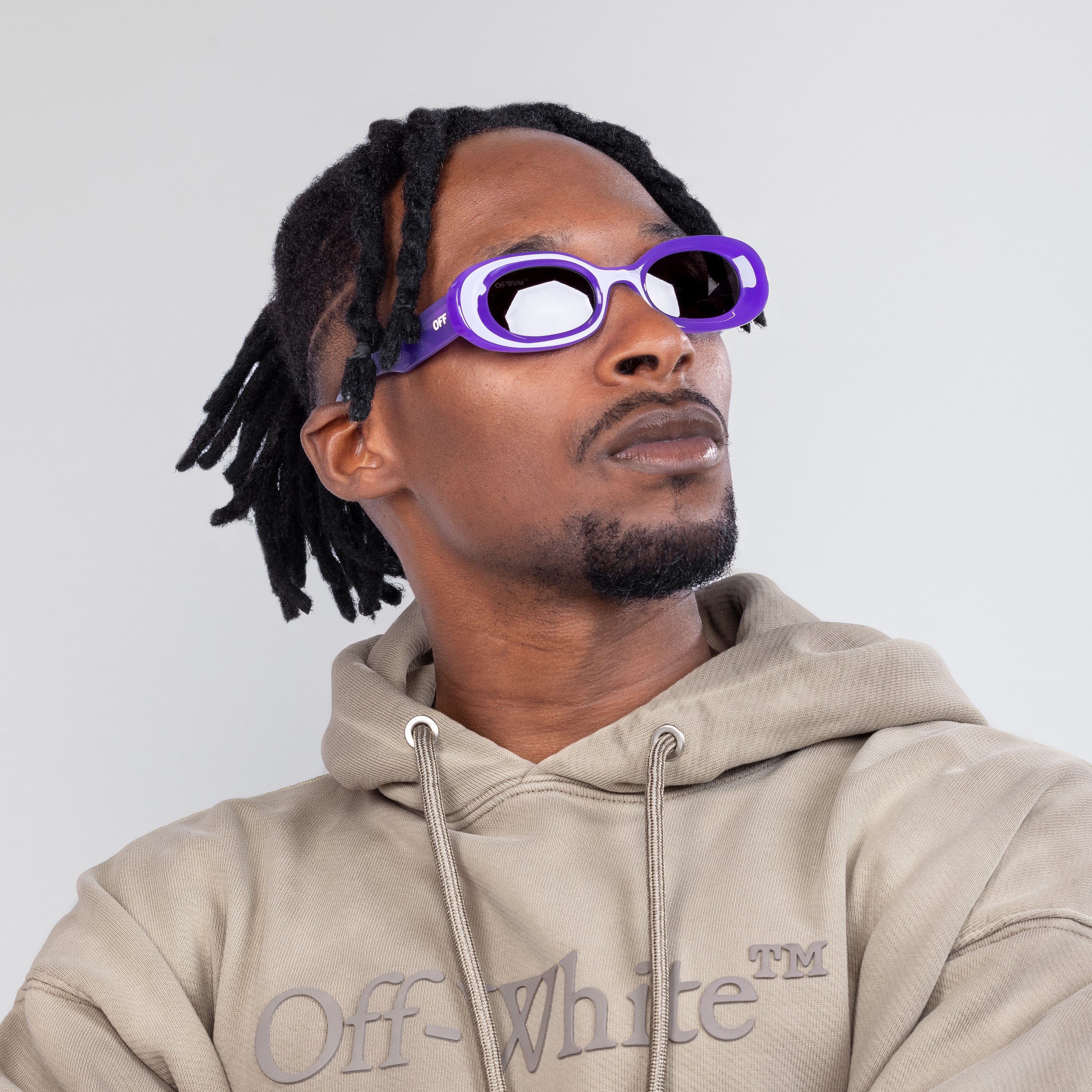 Gafas Moradas Off-White Amalfi Gris Oscuro