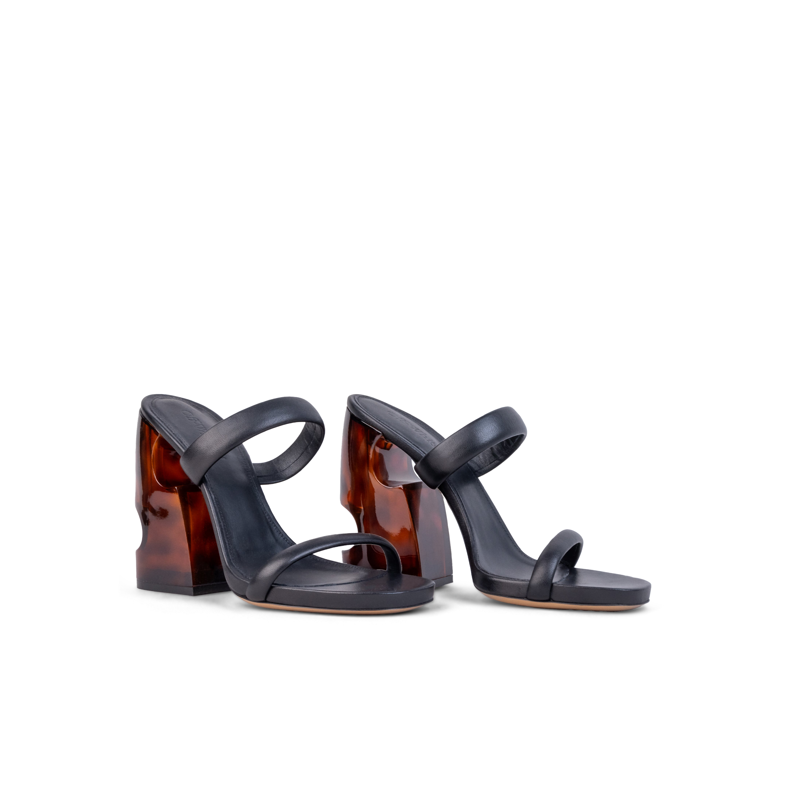 Tacones Negros Off-White Metheor - Tacón Café