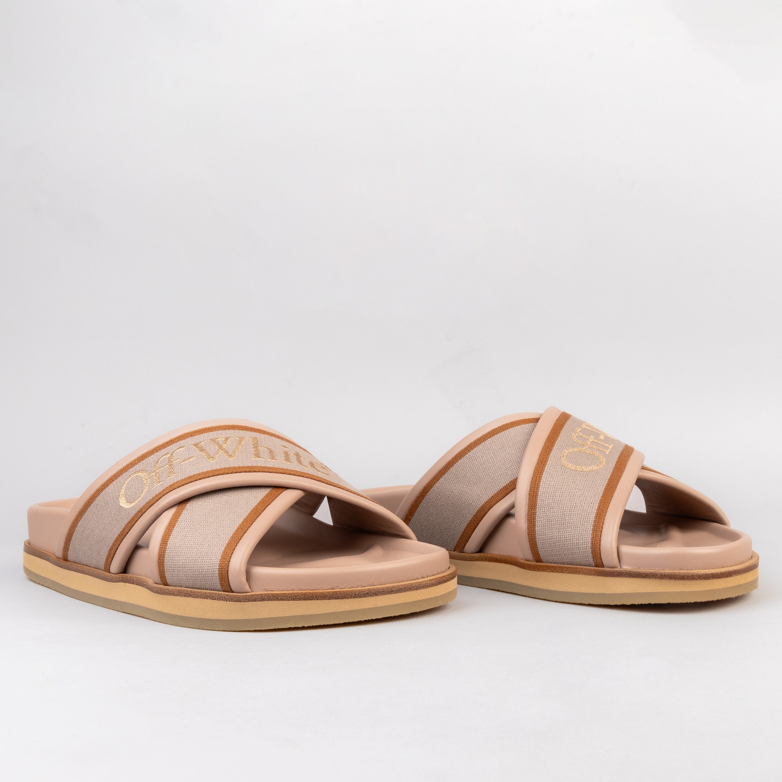 Sandalias Beige Off-White Cloud Criss Cross