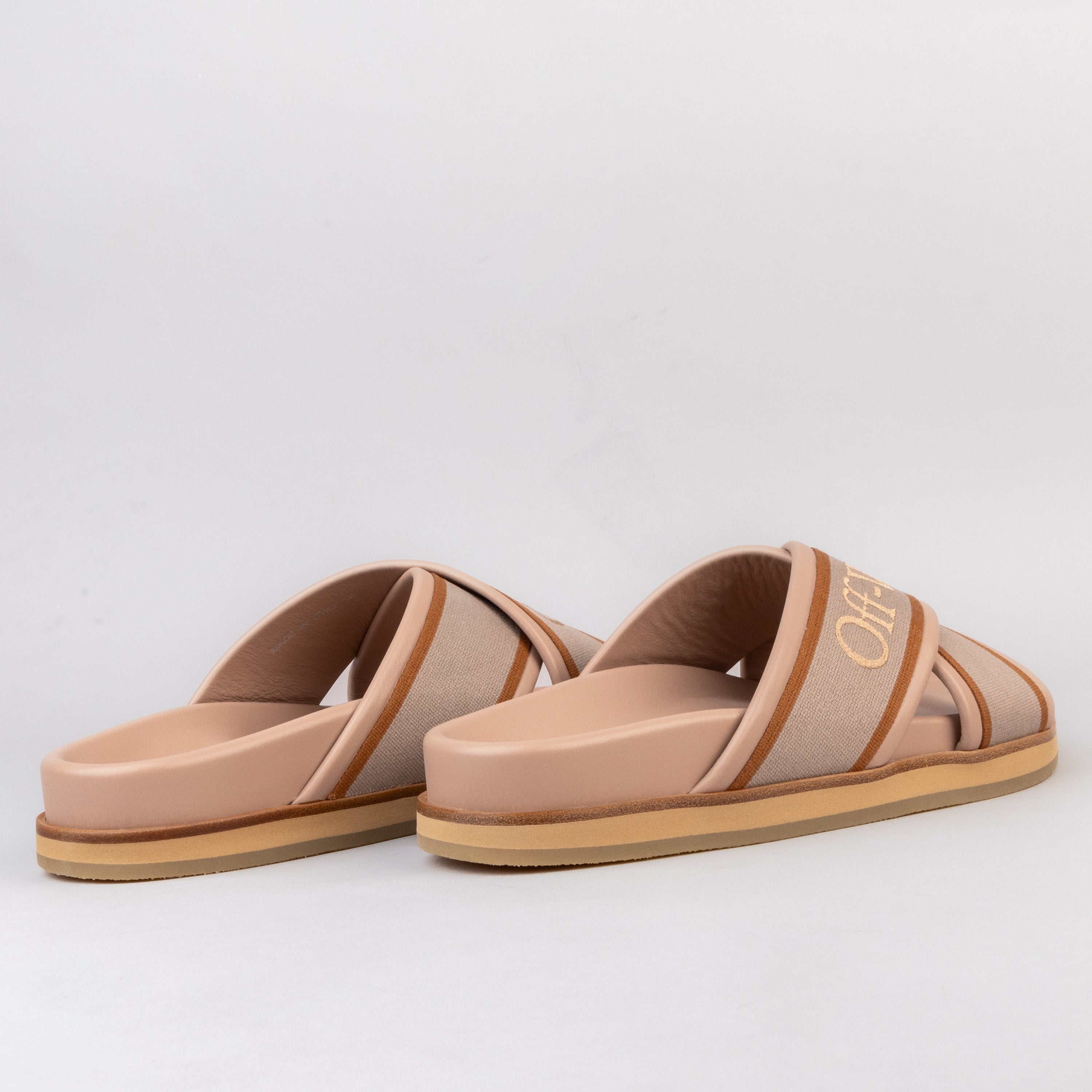Sandalias Beige Off-White Cloud Criss Cross
