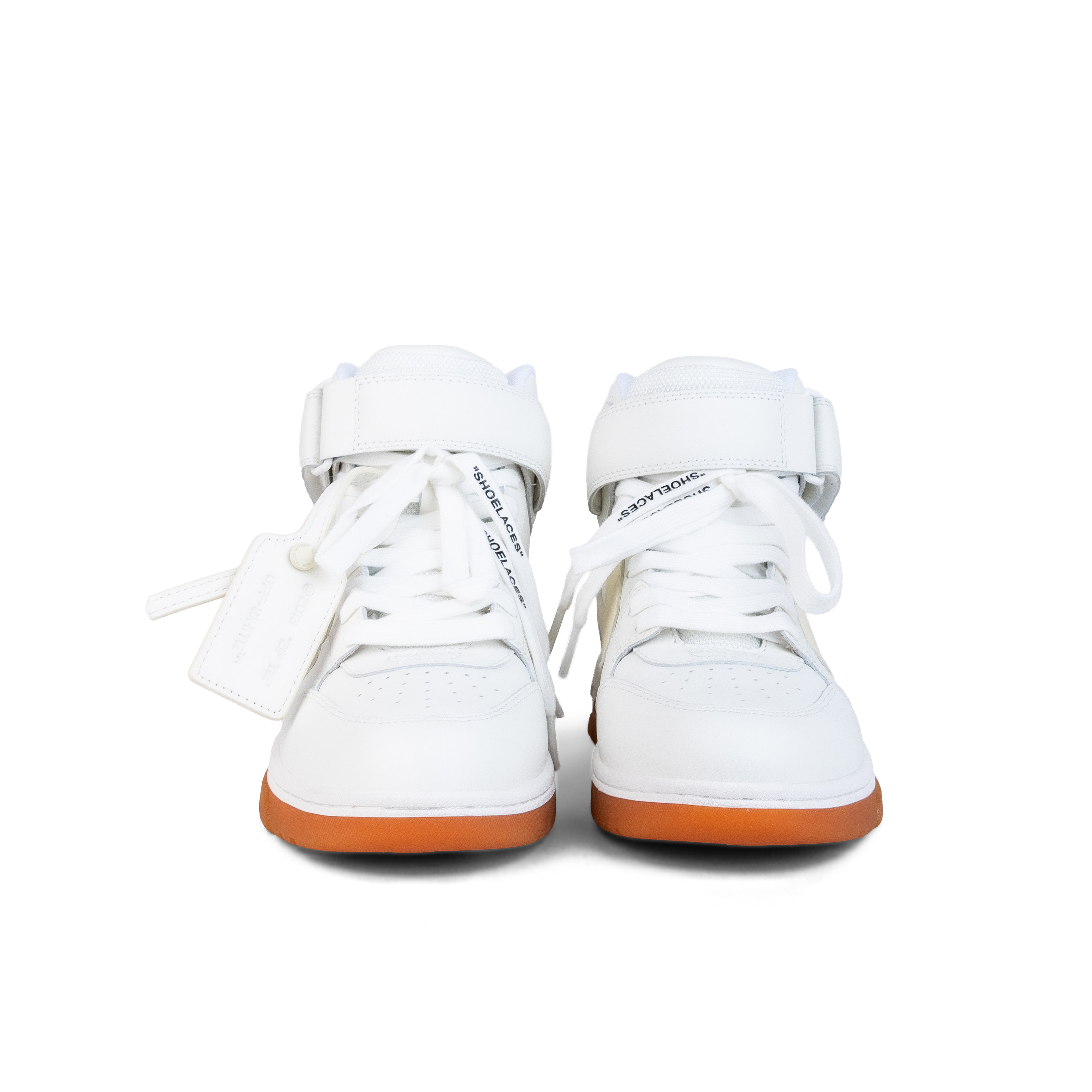 Sneakers High Top Blancos Beige Off-White "OOO"