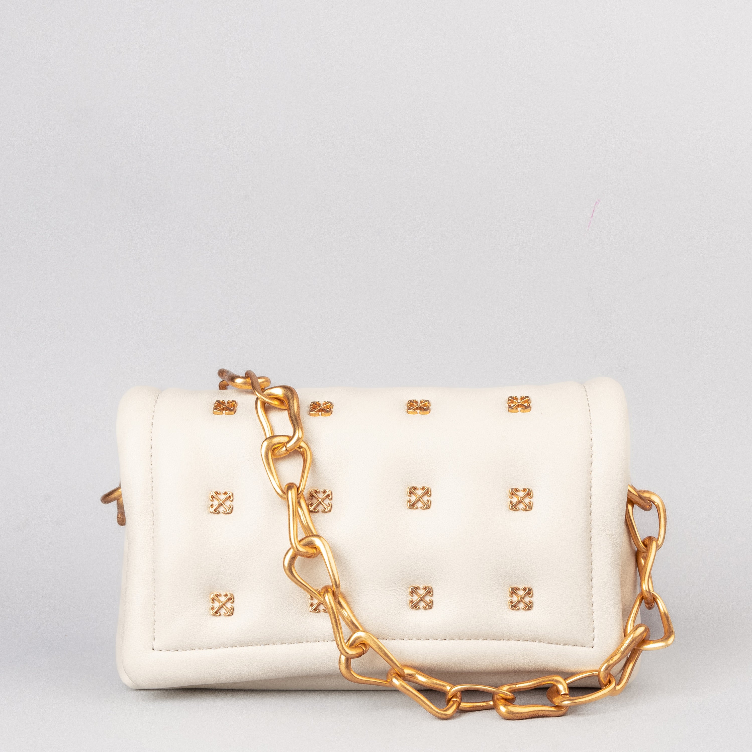 Cartera Beige Off-White Arrow Qlt Small Crossbody