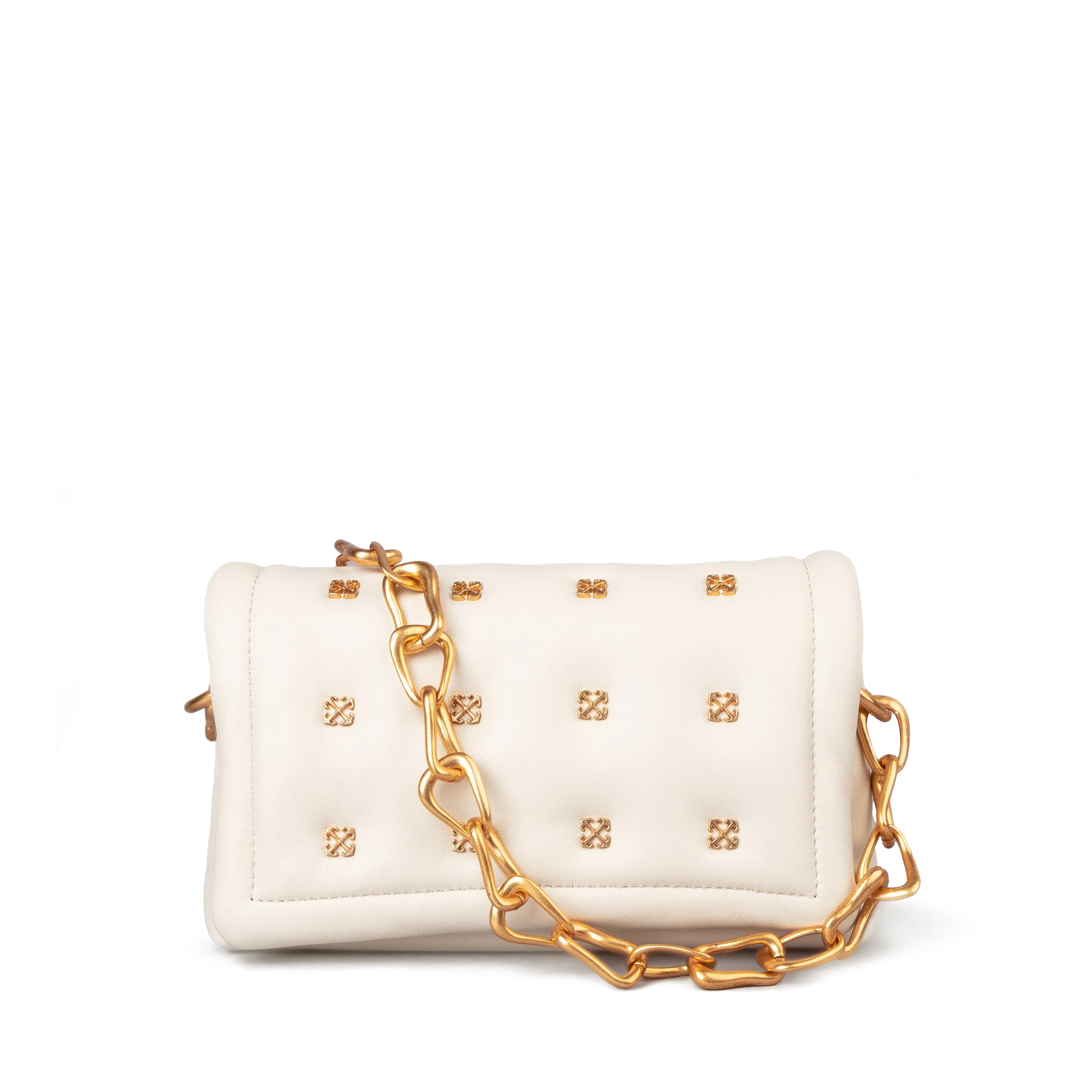 Cartera Beige Off-White Arrow Qlt Small Crossbody