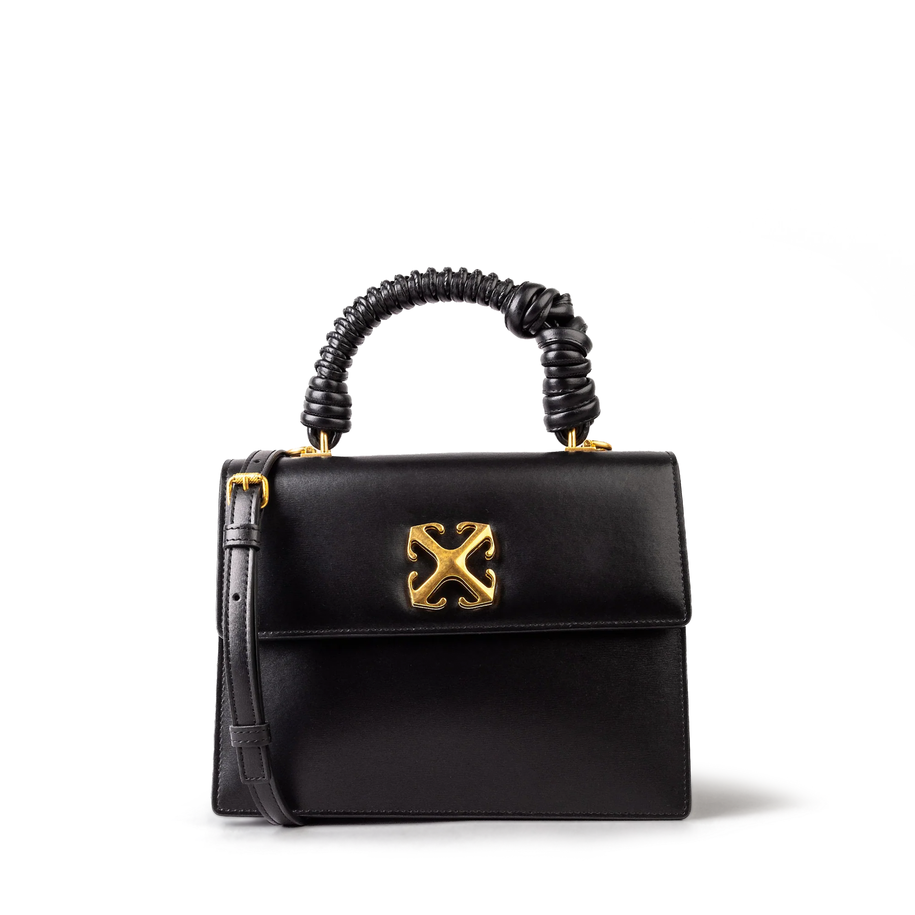 Cartera Negra Off-White Jitney 2.8 Top Handle WOven