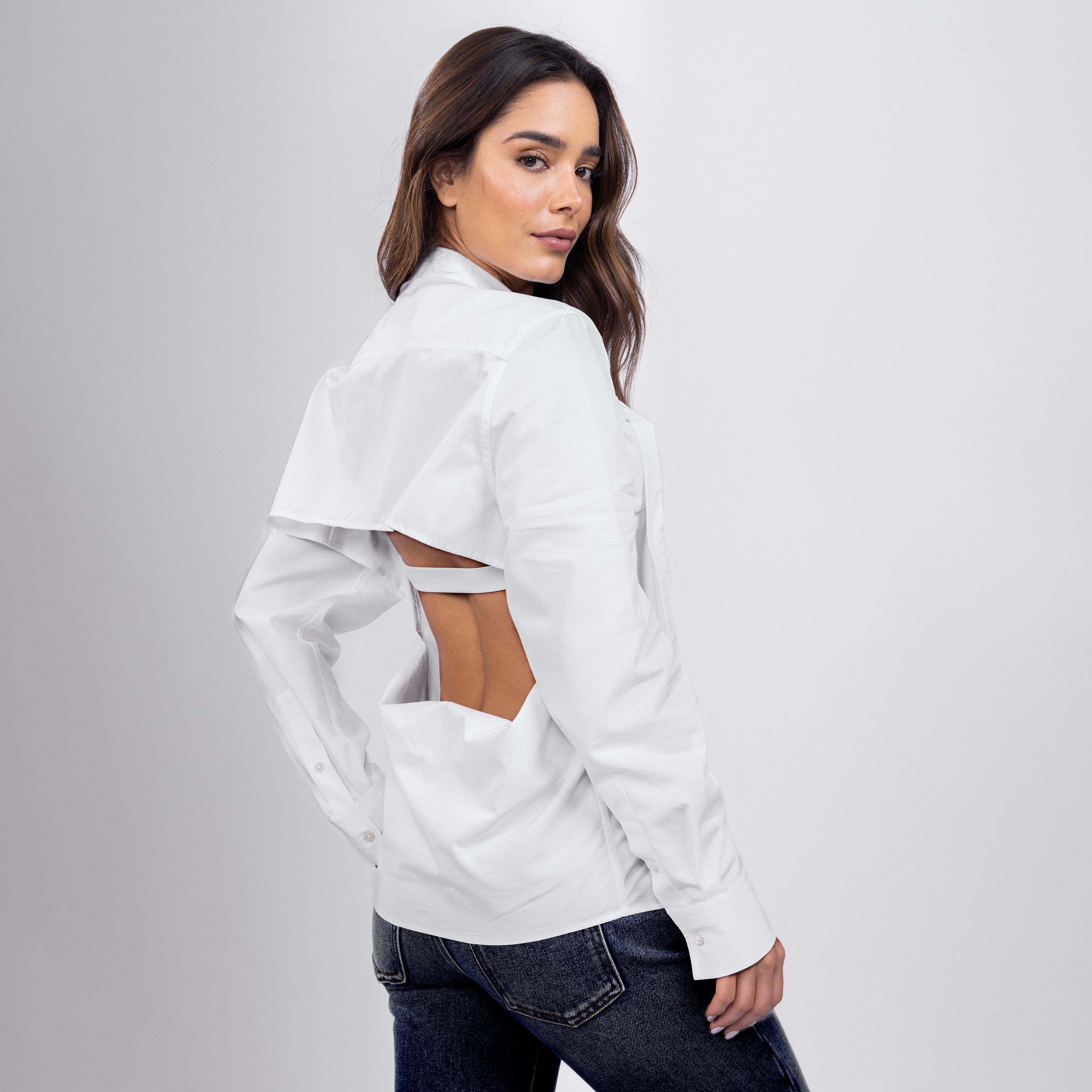 Camisa Blanca Off-White Poplin Buckle
