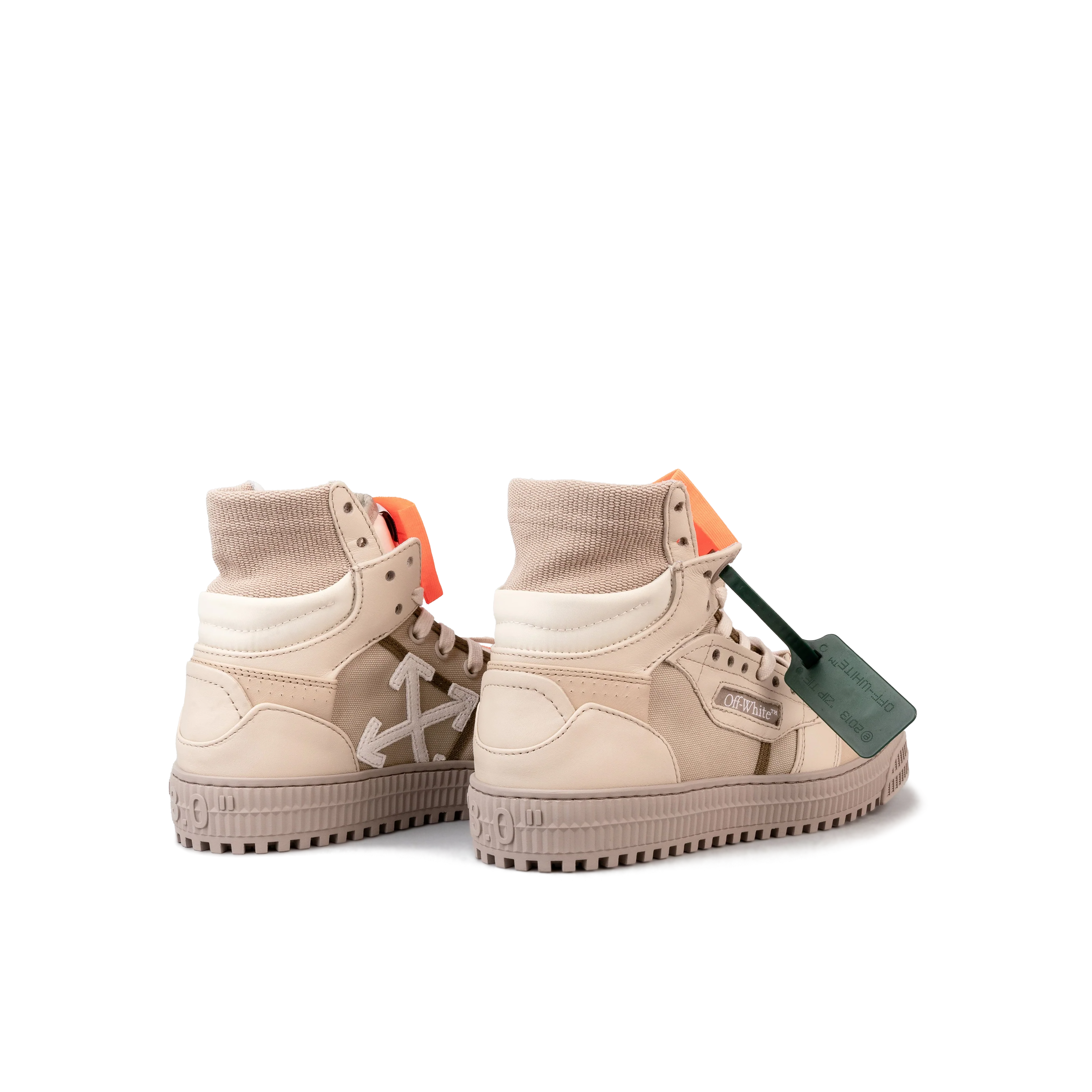 Sneakers High Top Beige Off-White 3.0 Off Court Calf Leather