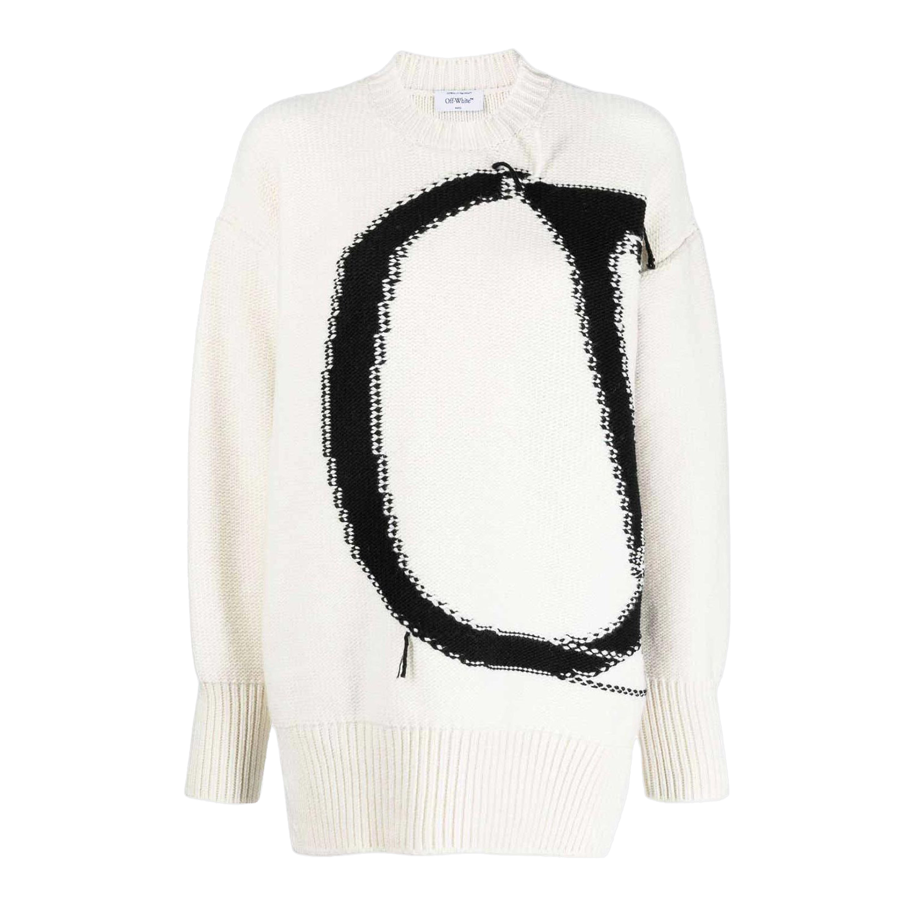 Suéter Blanco Off-White Ow Maxi Logo