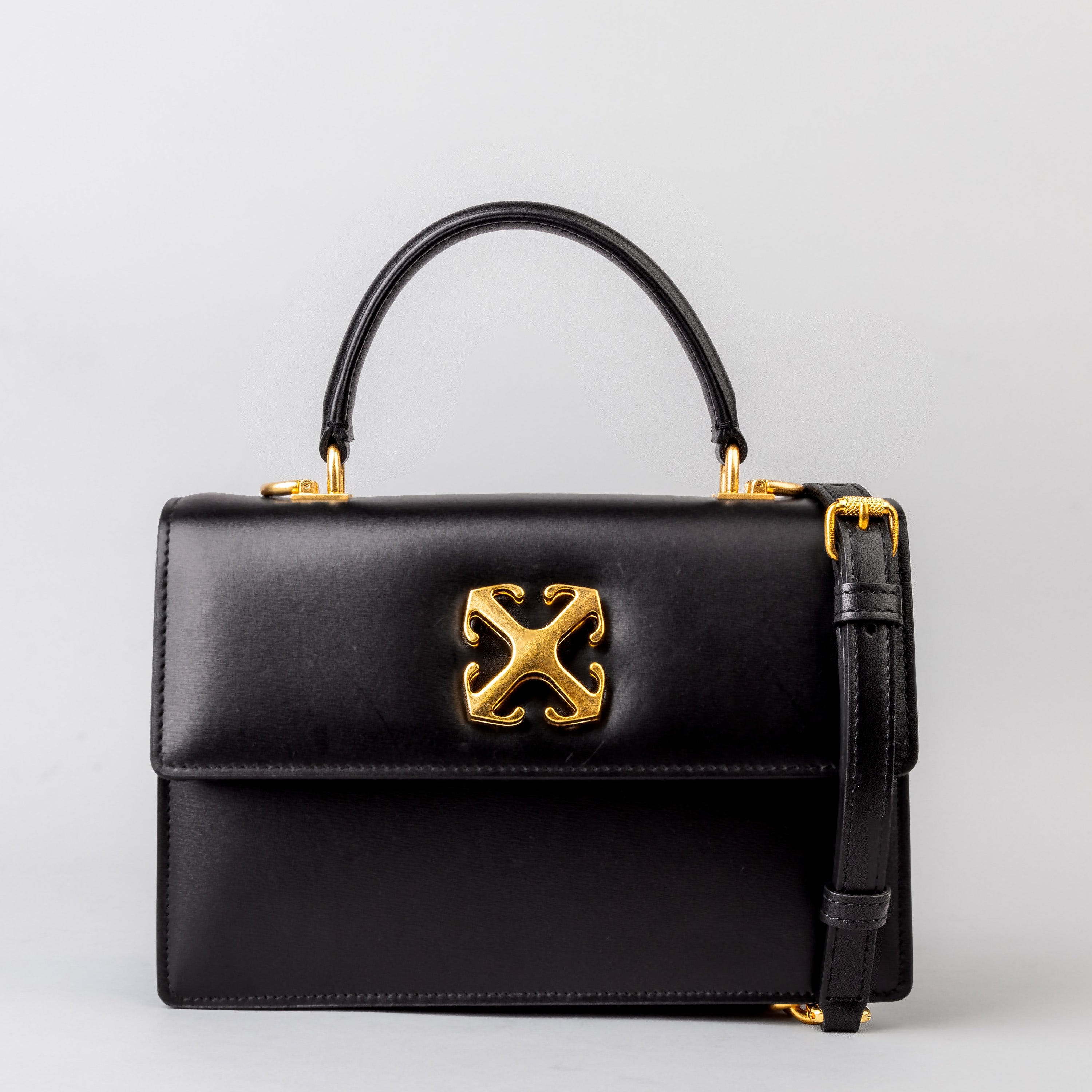 Cartera Negra Off-White itney 1.4 Top Handle Chain