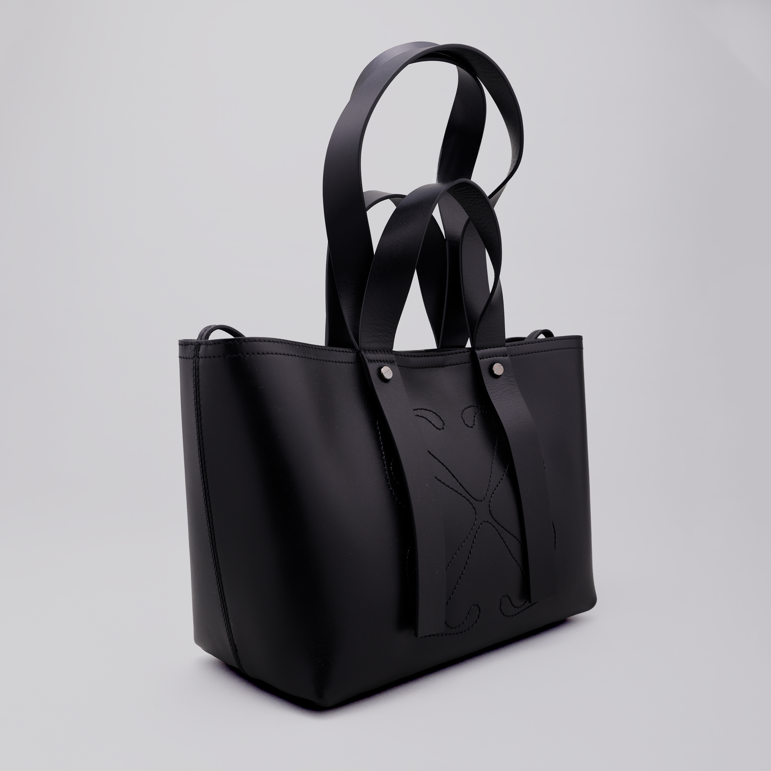 Cartera Negra Off-White Jitney 2.8 Top Handle Chain