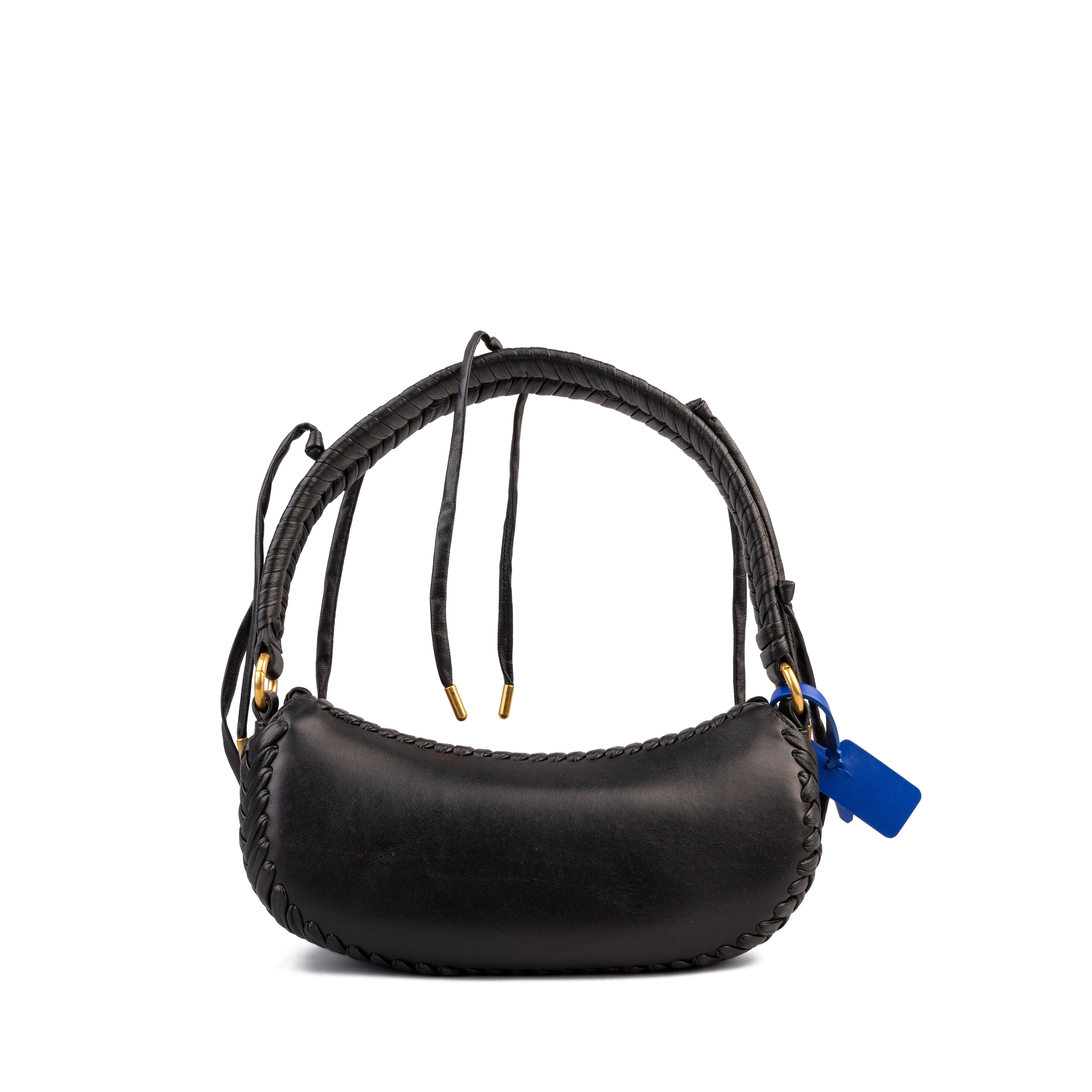 Cartera Negra Off-White Edge Weaving