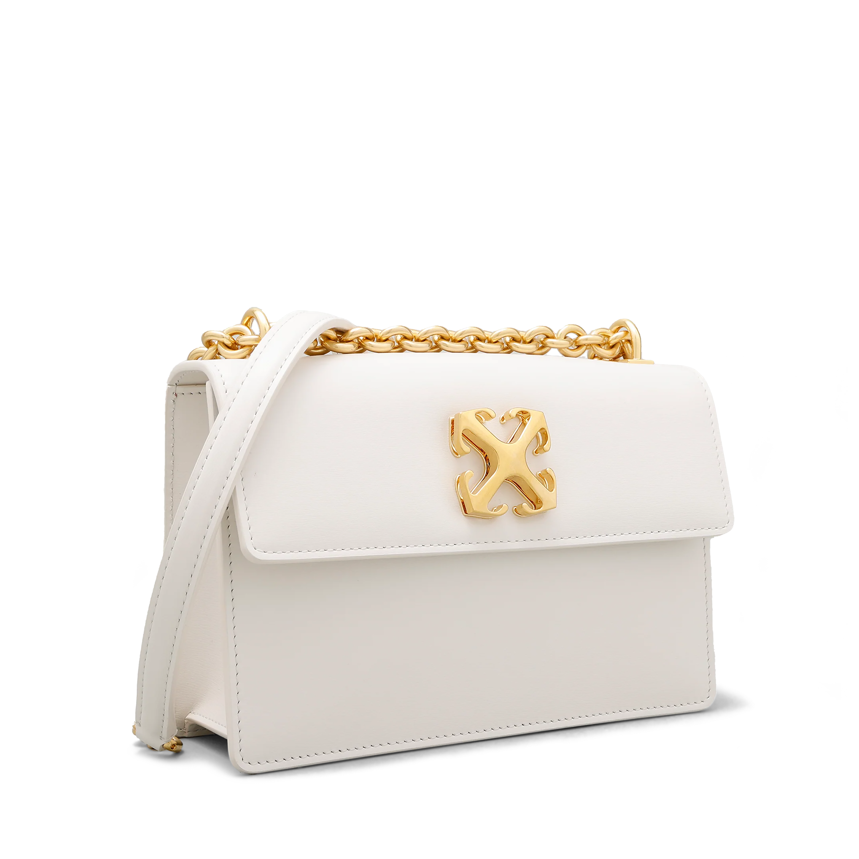 Cartera Blanca Off-White Jitney 2.0 Shoulder Chain