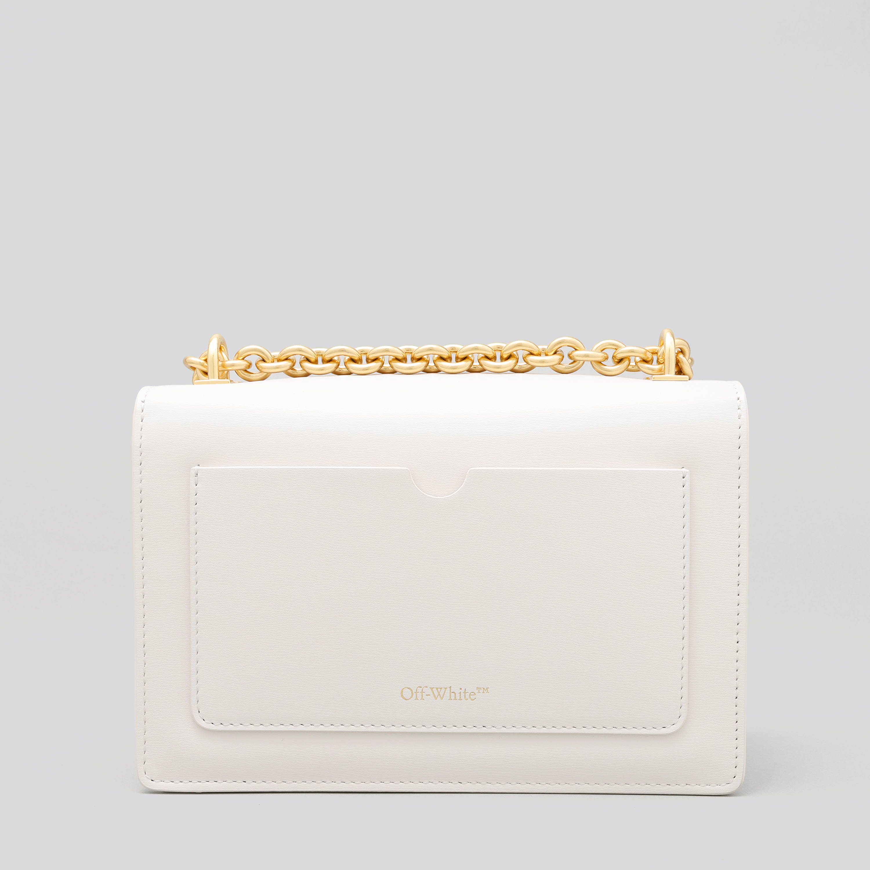 Cartera Blanca Off-White Jitney 2.0 Shoulder Chain