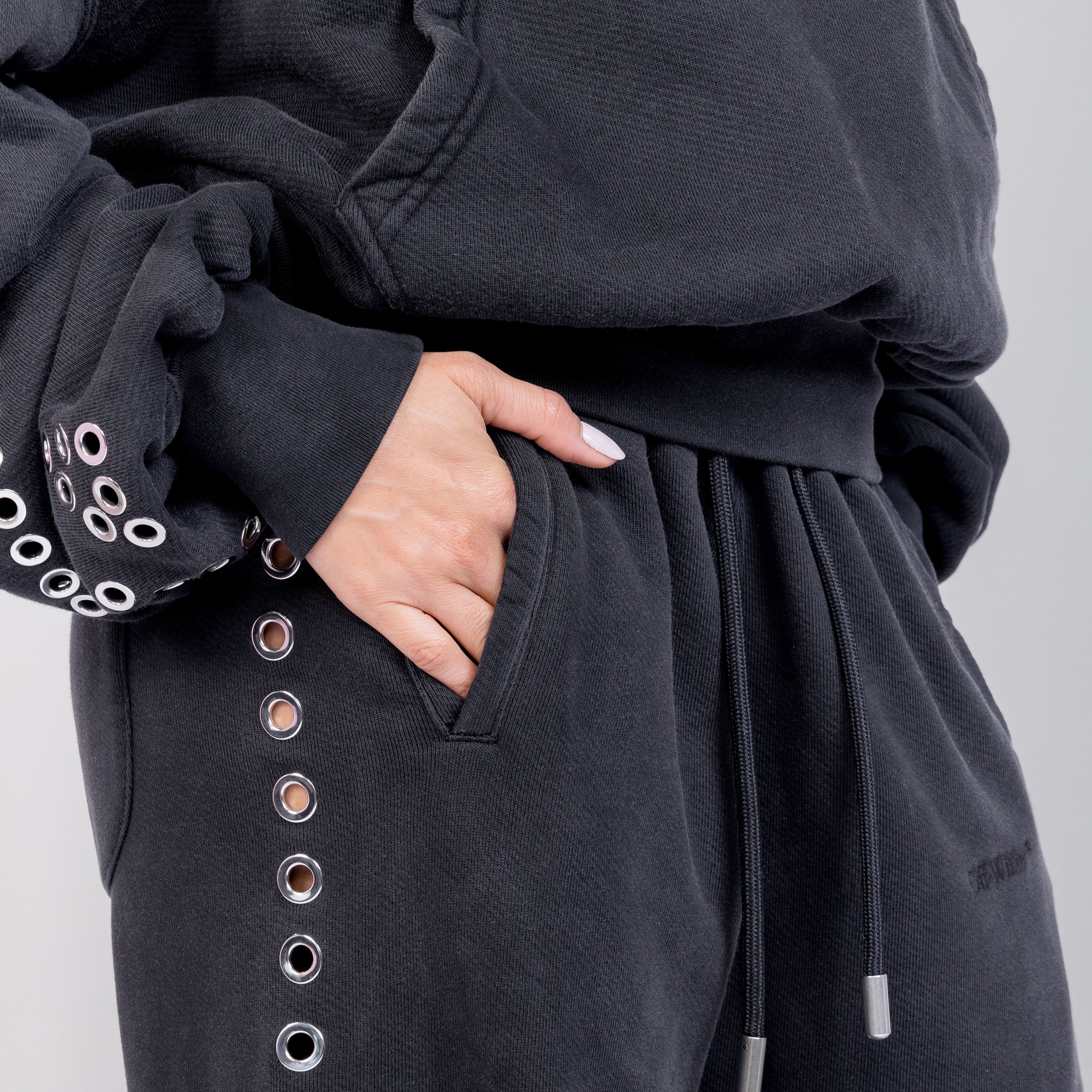 Sudadera Negra Off-White Eyelets