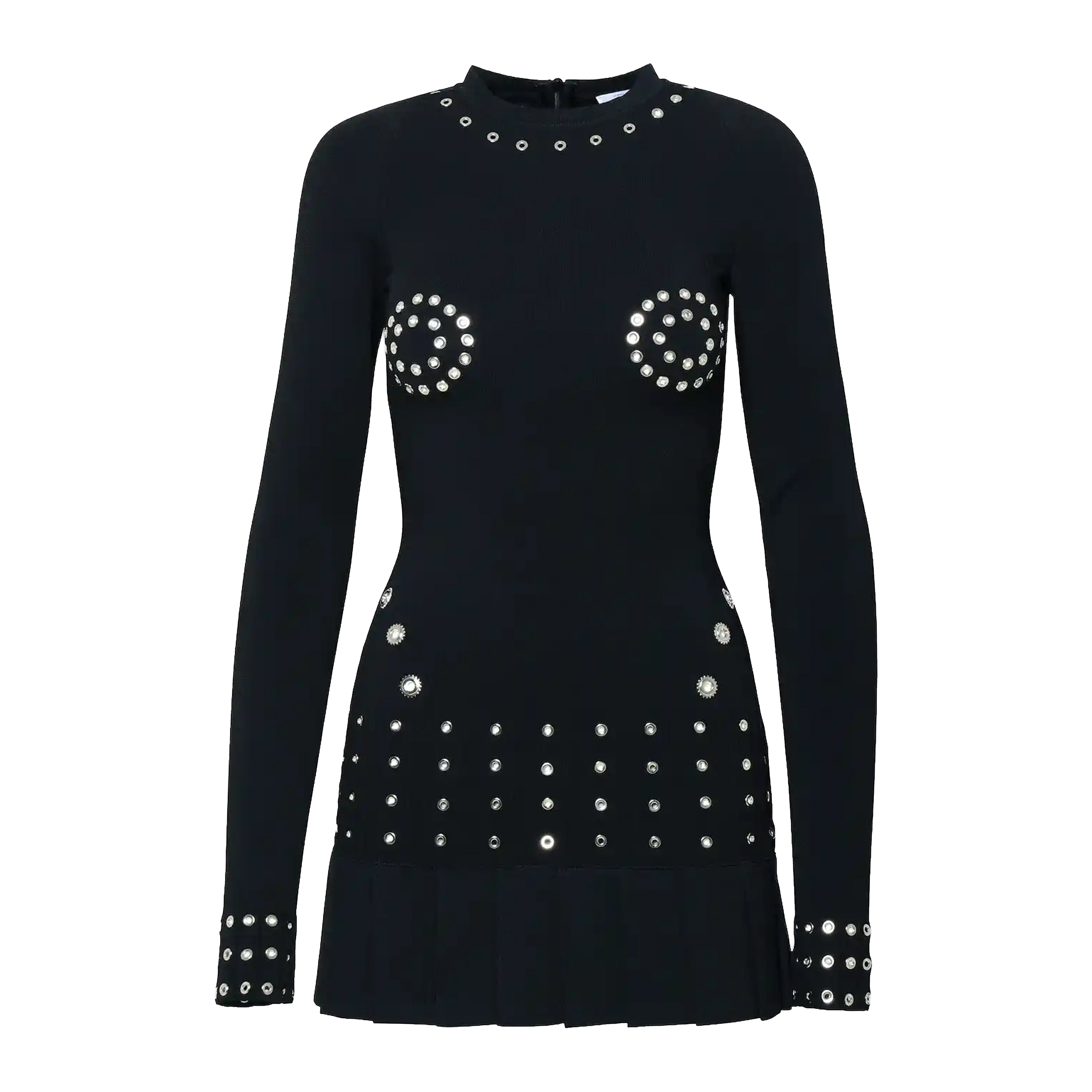 Vestido Negro Off-White Eyelets