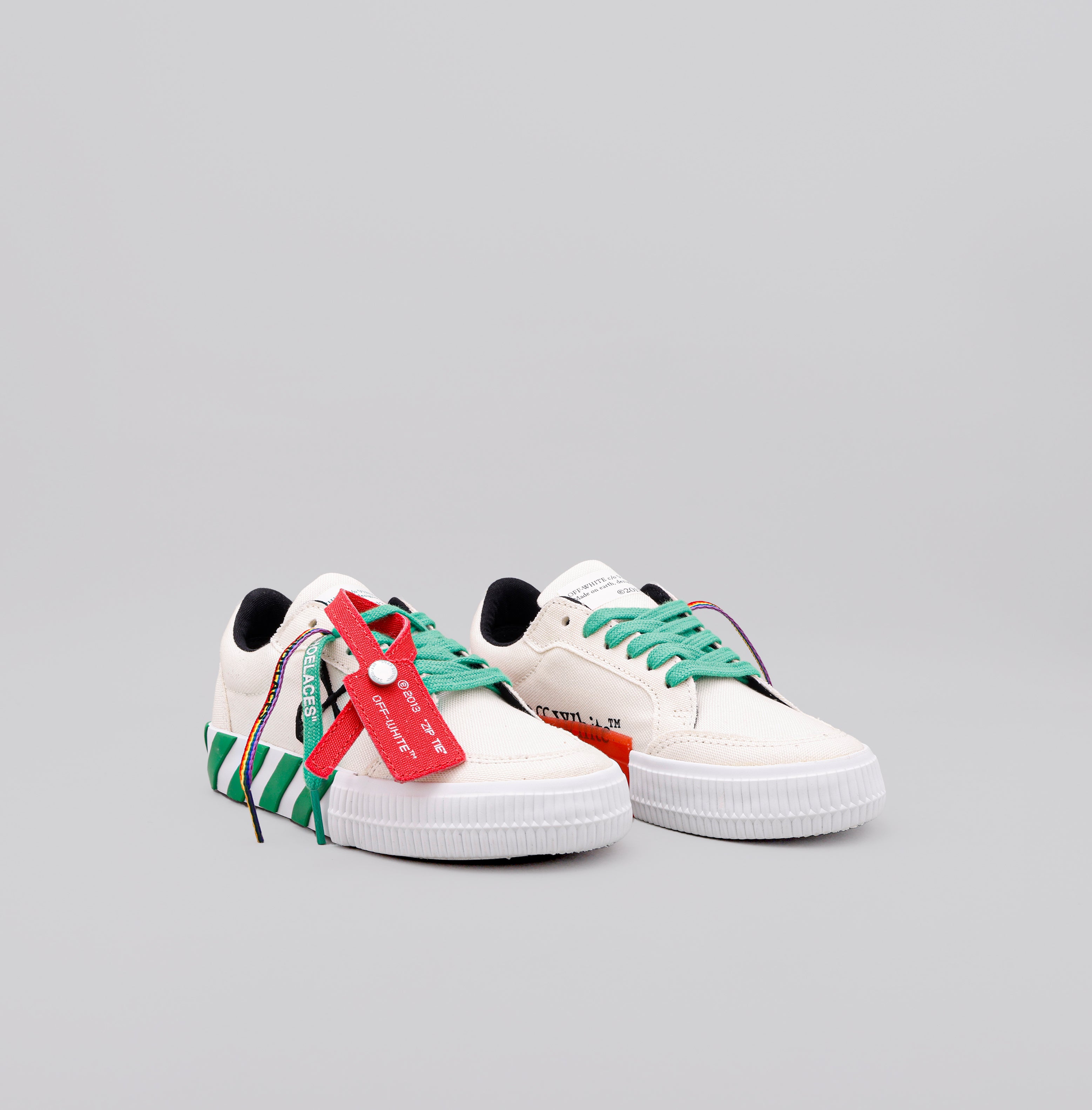 Sneakers Blanco Verde Off-White Kids Vulcanized