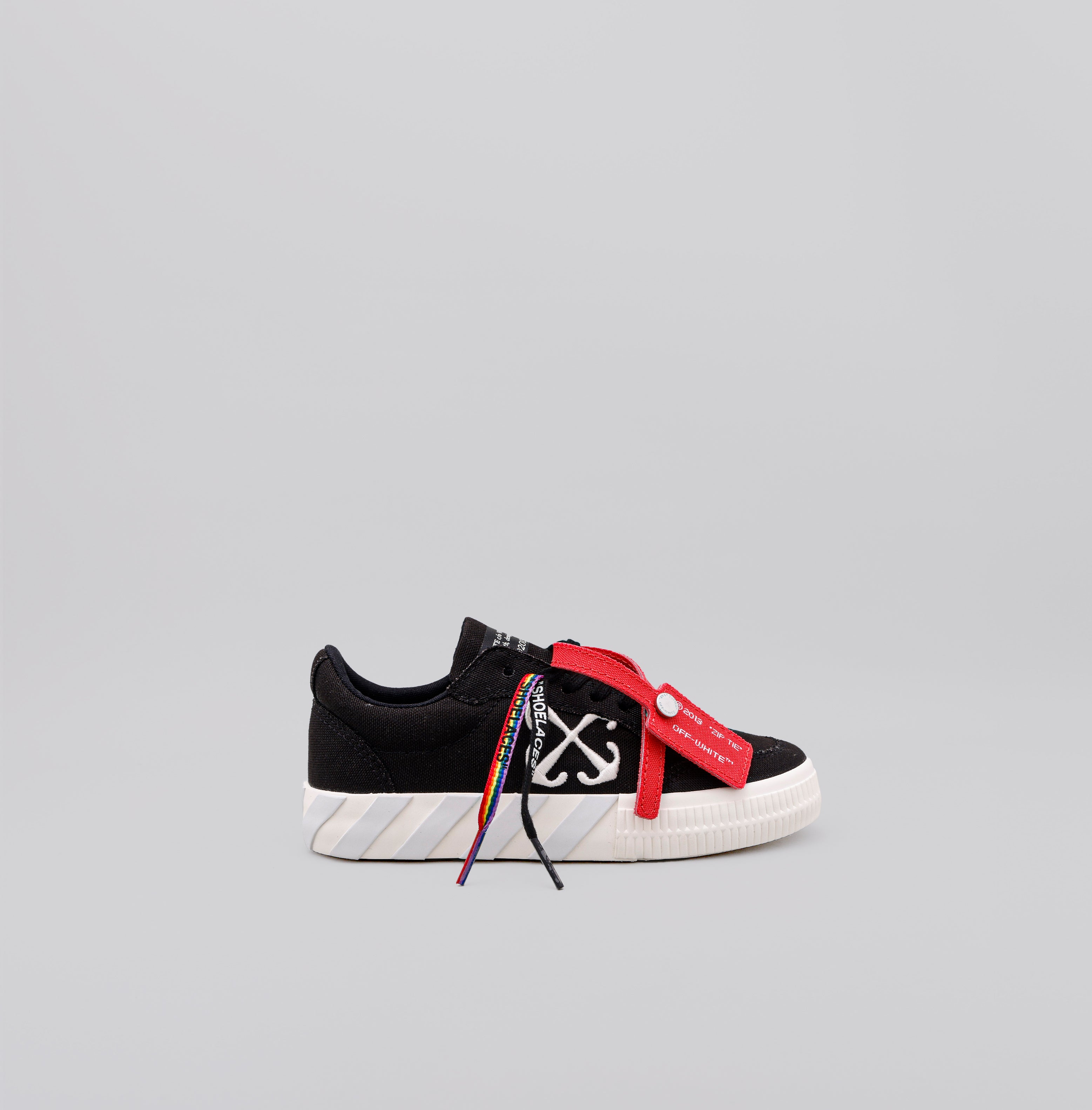 Sneakers Negro Blanco Off-White Kids Vulcanized