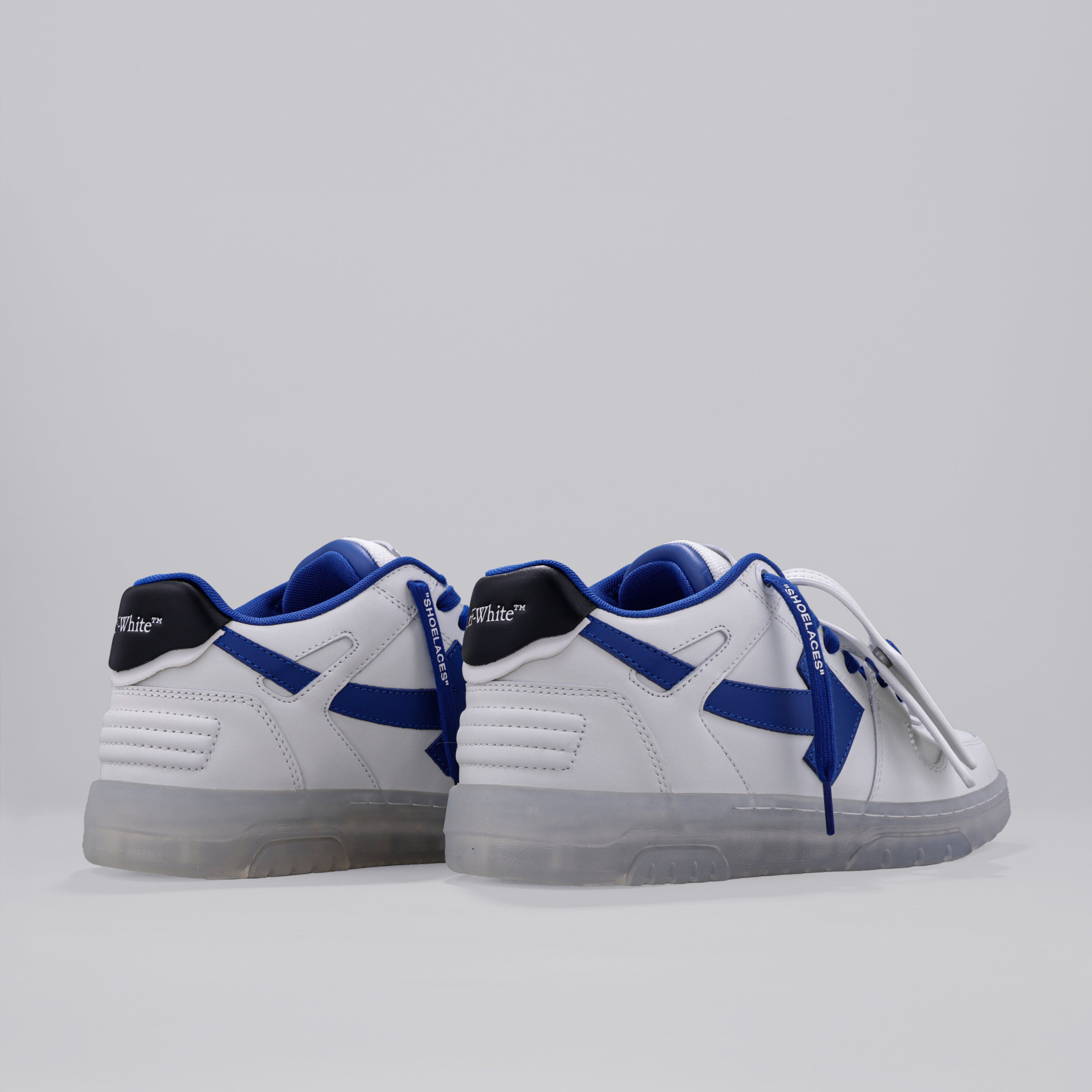Sneakers Blancos con Azul Off-White "Ooo" Transparent Sole