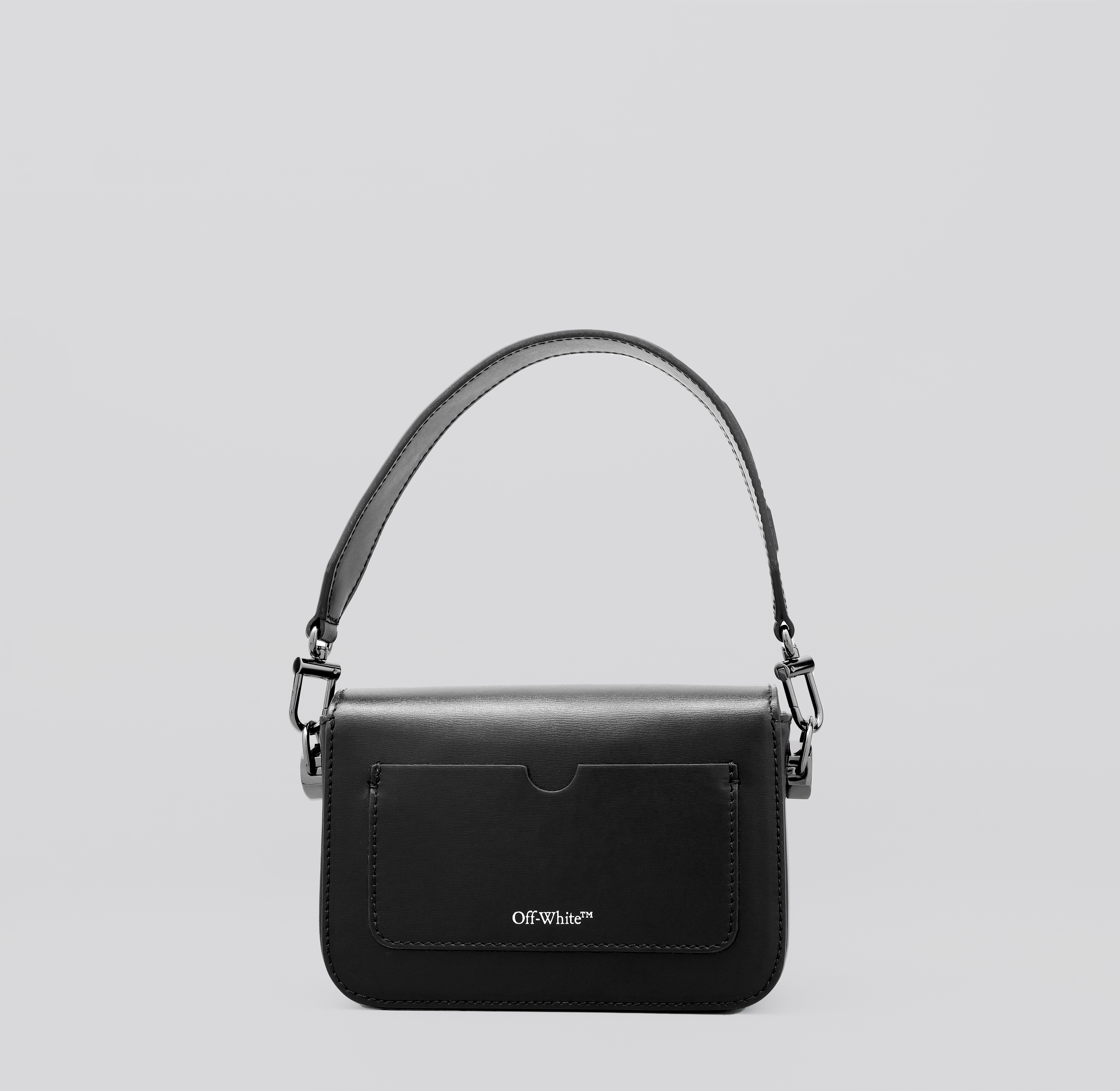 Cartera Negra Off-White Plain Binder Clip