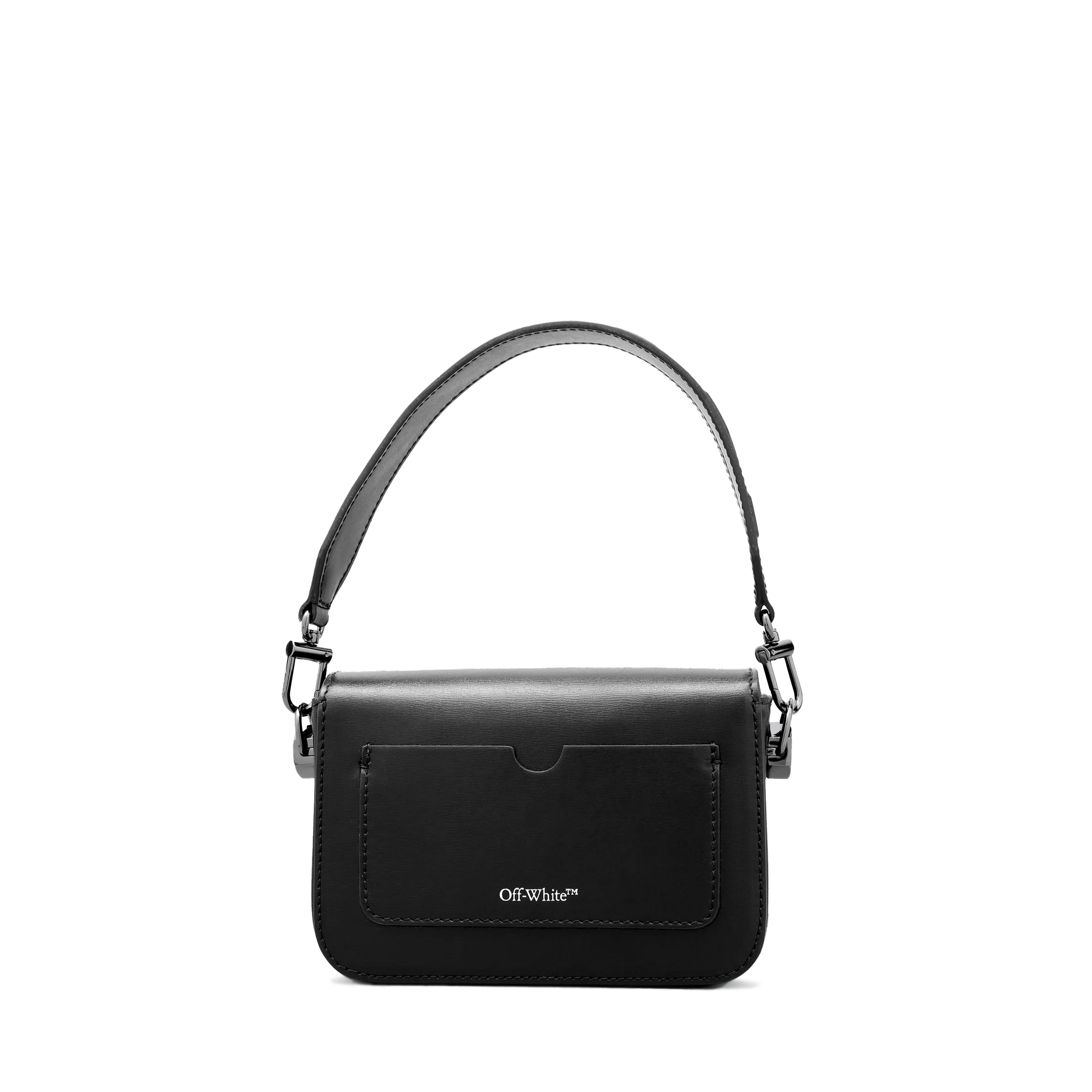 Cartera Negra Off-White Plain Binder Clip