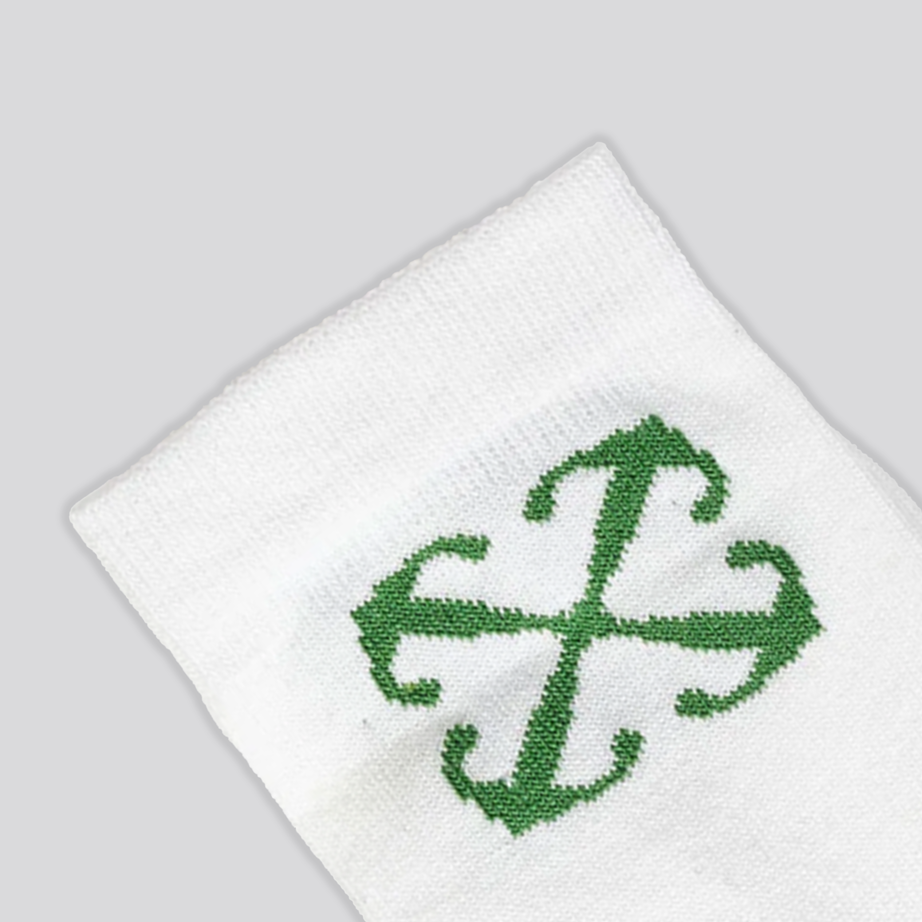 Medias Blancas Off-White Kids Green Arrow Mid