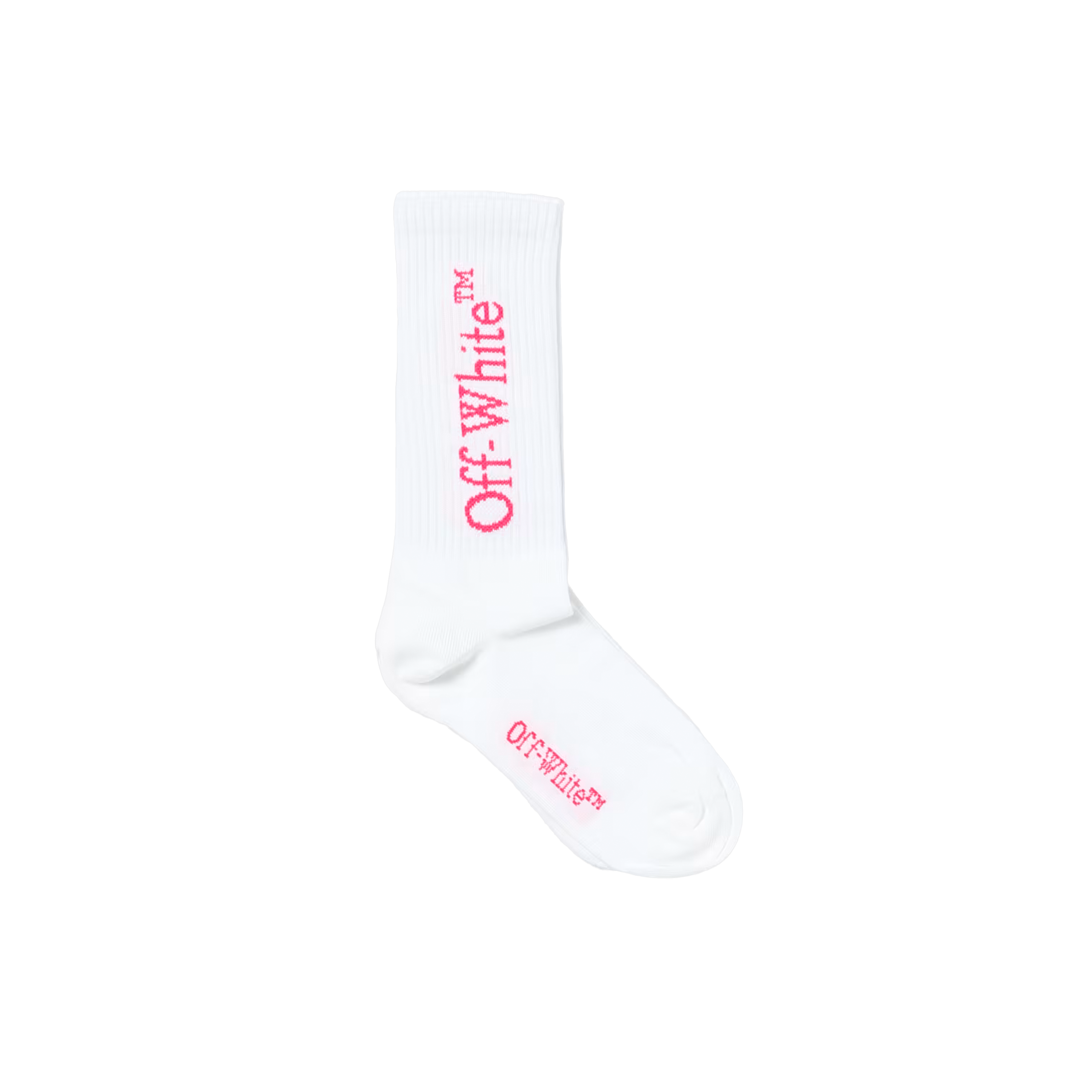 Medias Blancas Off-White Kids Fucsia Bookish Logo