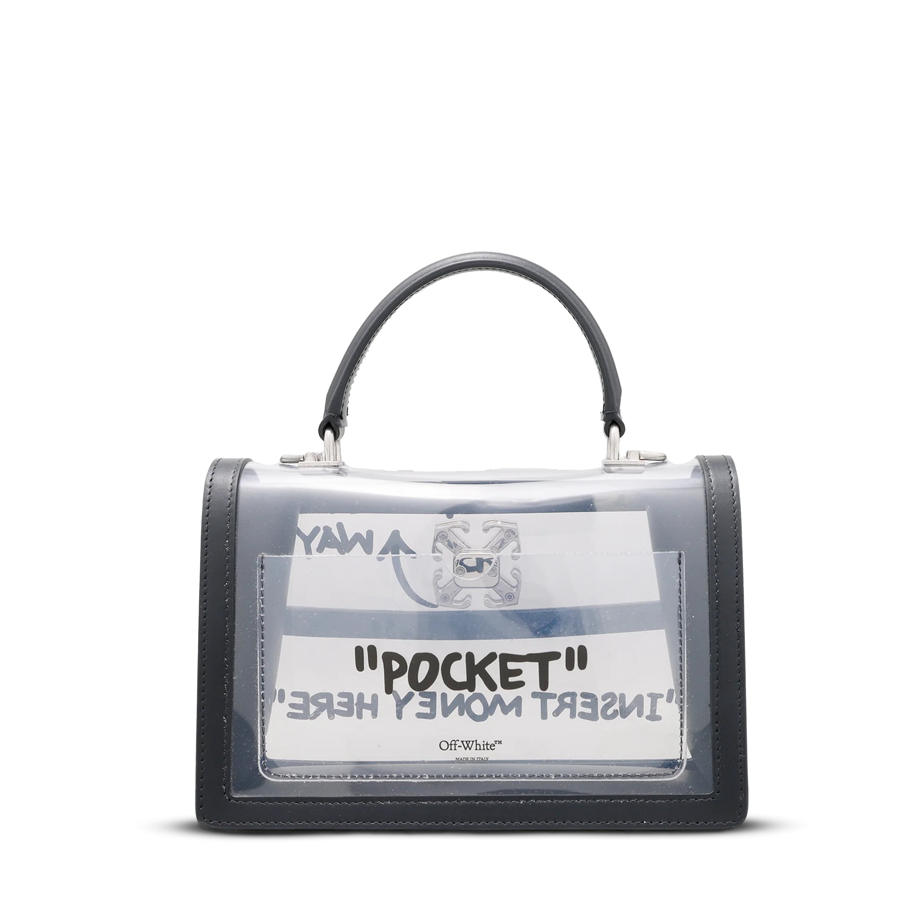 Cartera Negra Off-White Jitney 1.4 Top Handle PVC