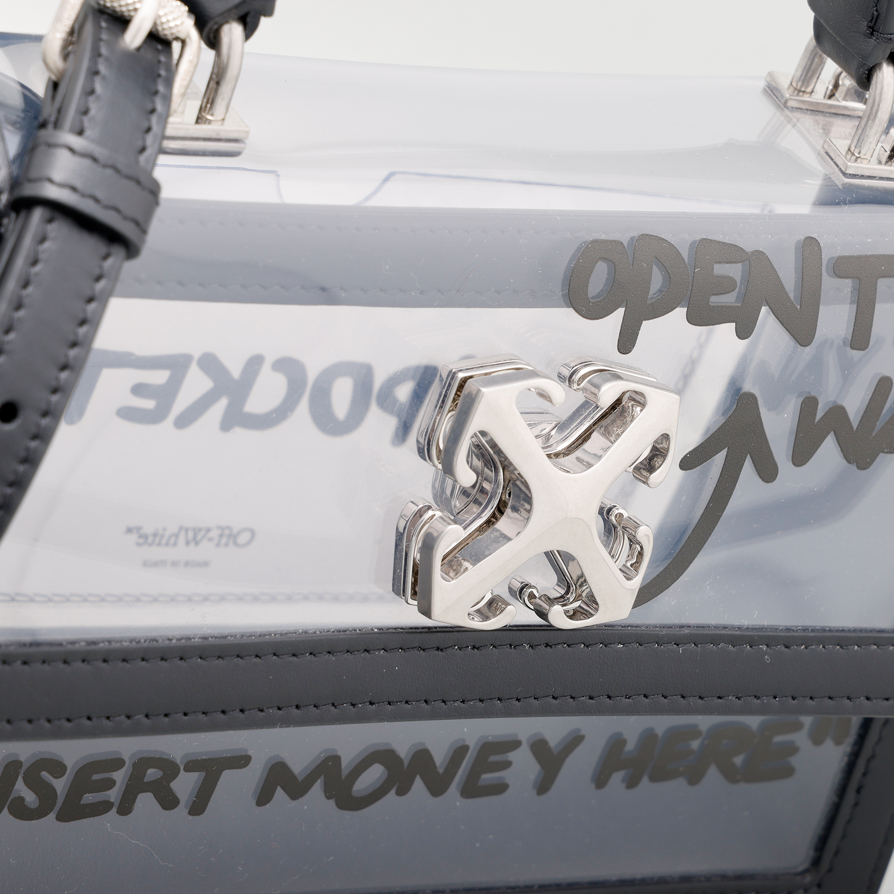 Cartera Negra Off-White Jitney 1.4 Top Handle PVC