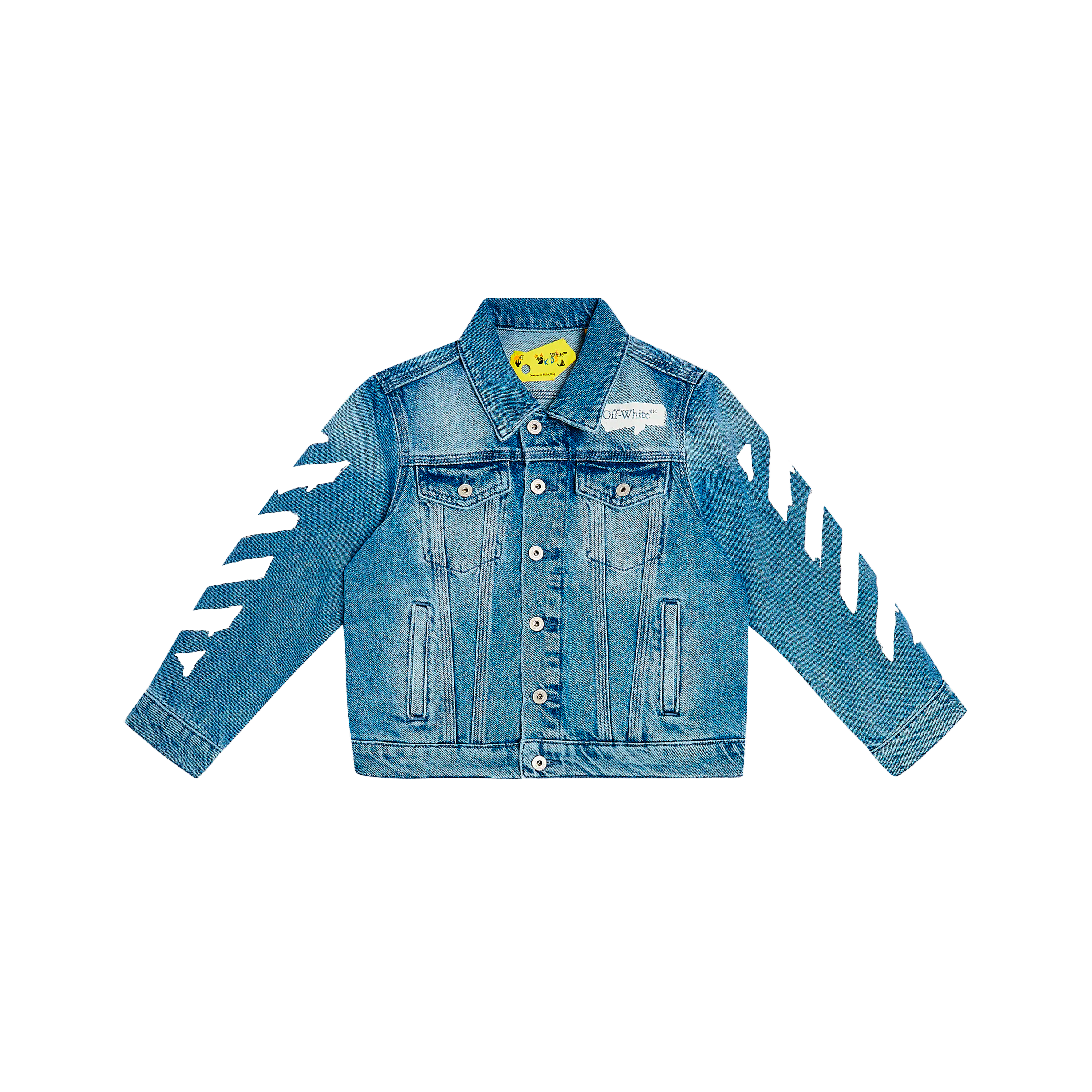 Chaqueta Denim Off-White Kids Paint Graphic