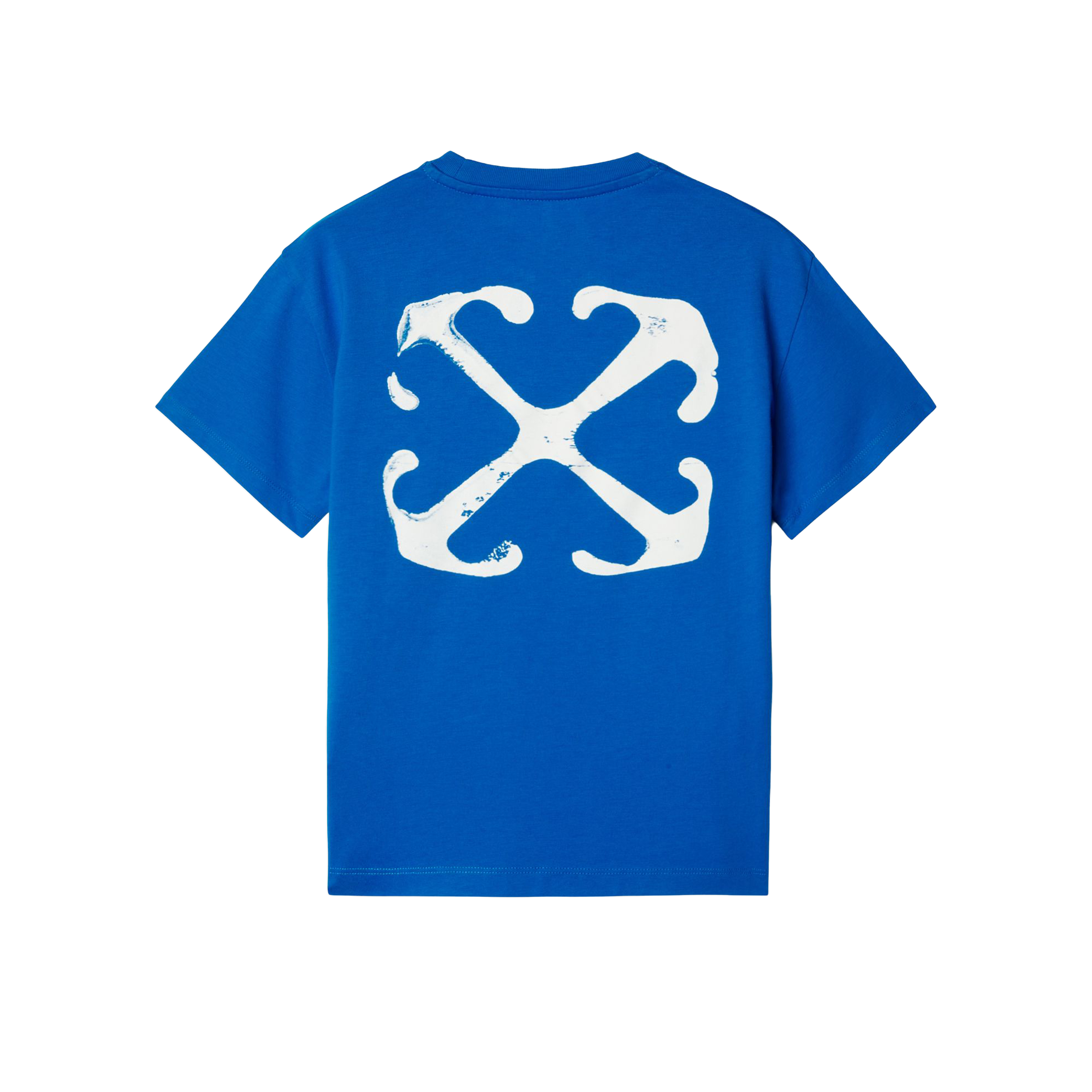 Camiseta Azul Off-White Kids Paint Graphic