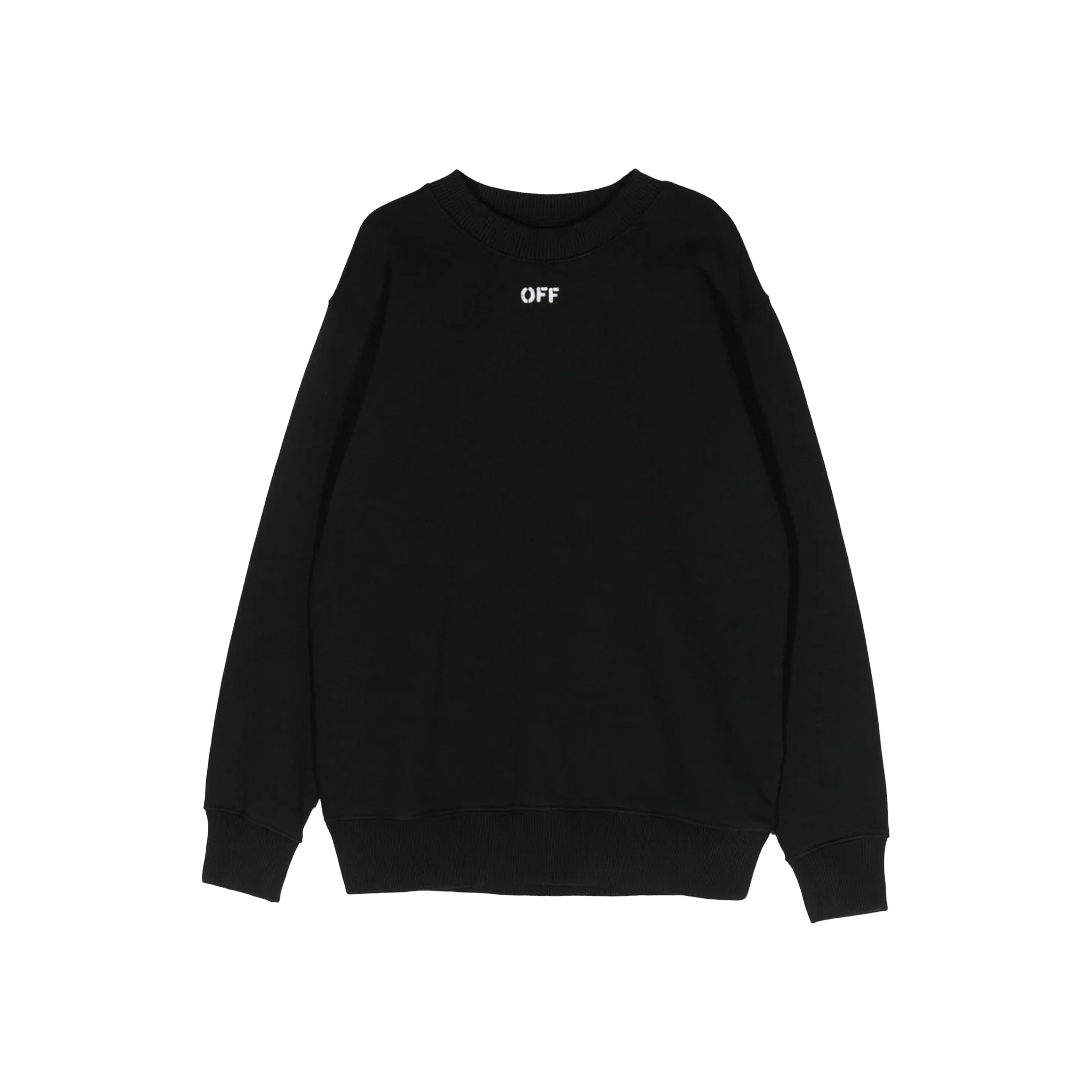 Buzo Negro Off-White Kids Off Stamp Plain