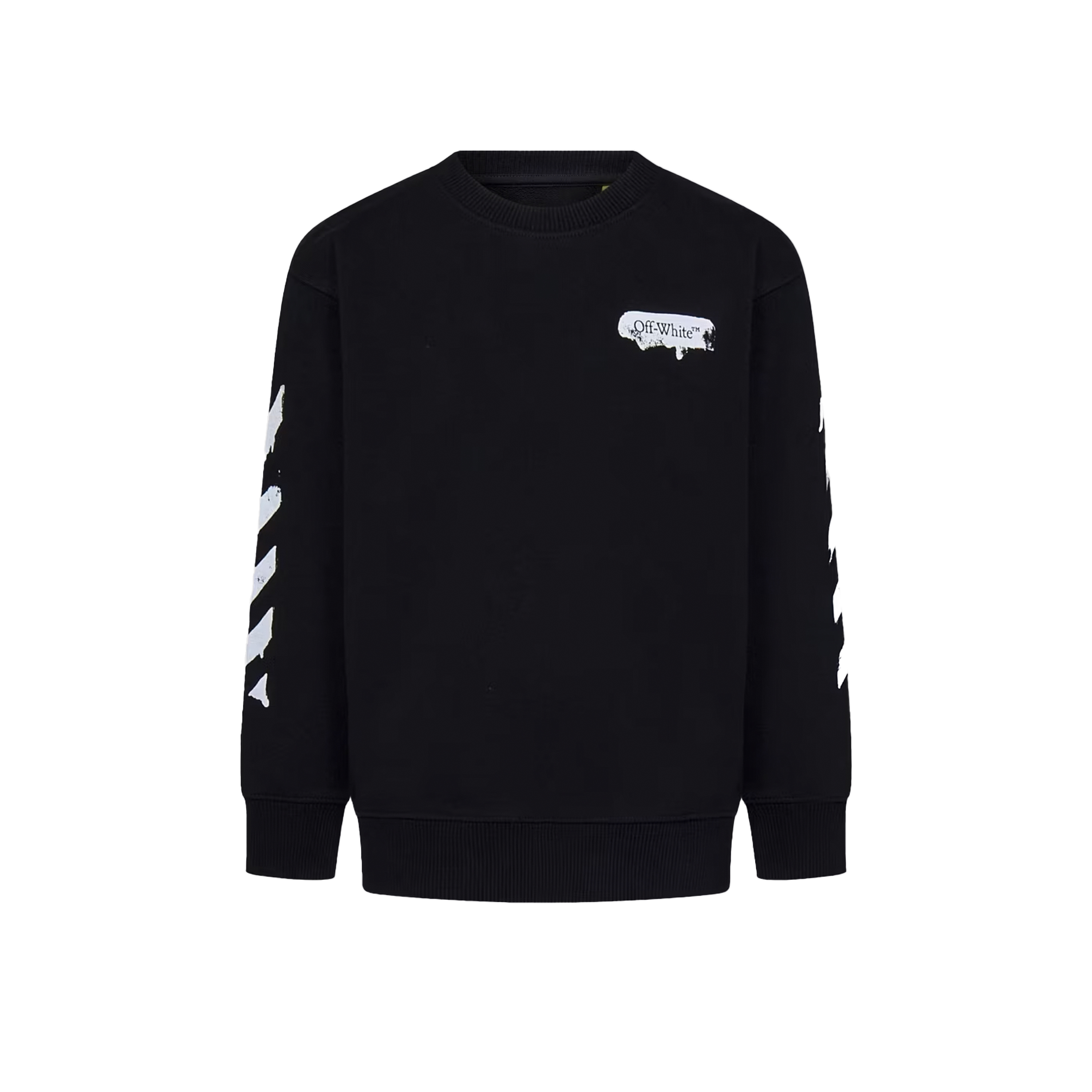 Buzo Negro Off-White Kids Paint Graphic