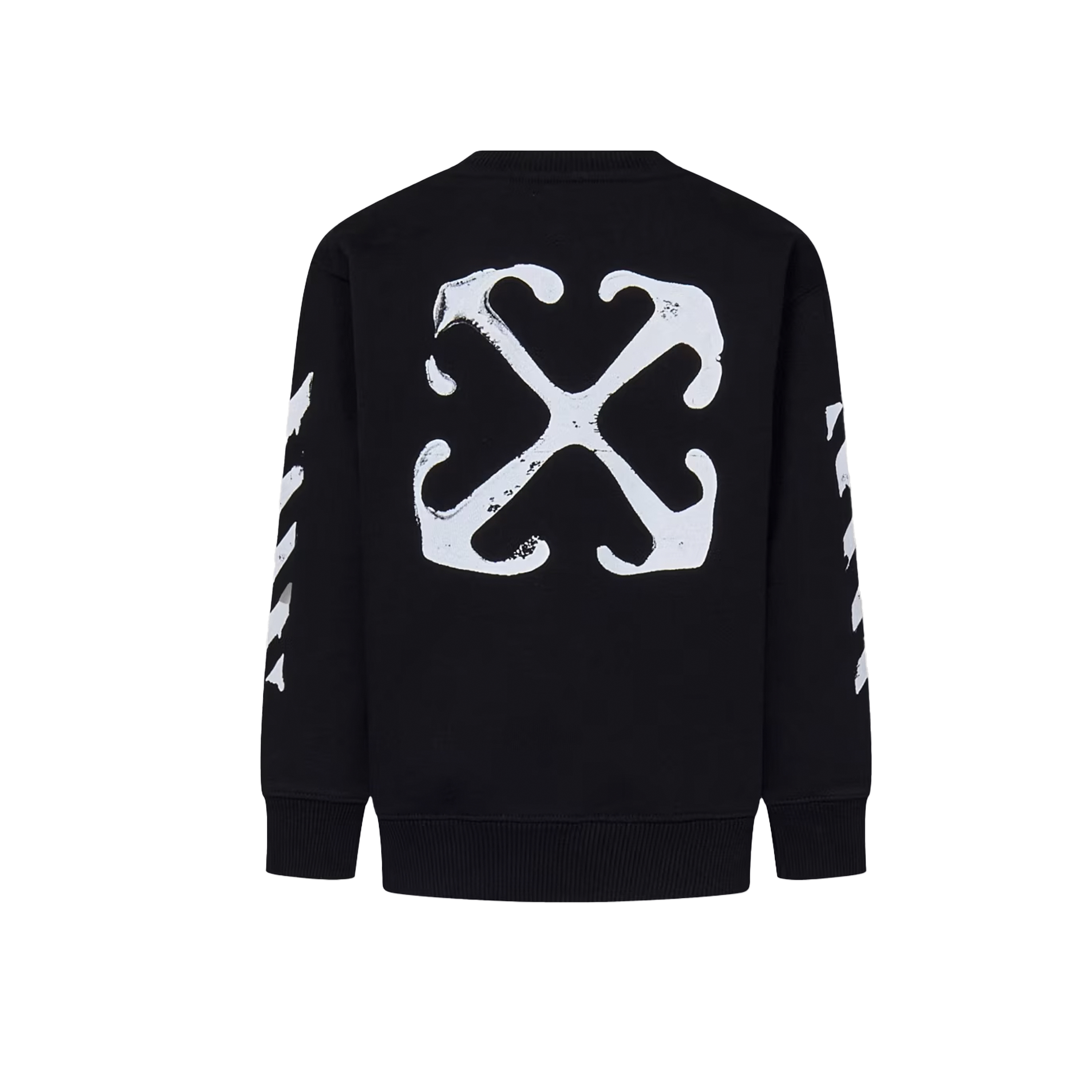 Buzo Negro Off-White Kids Paint Graphic