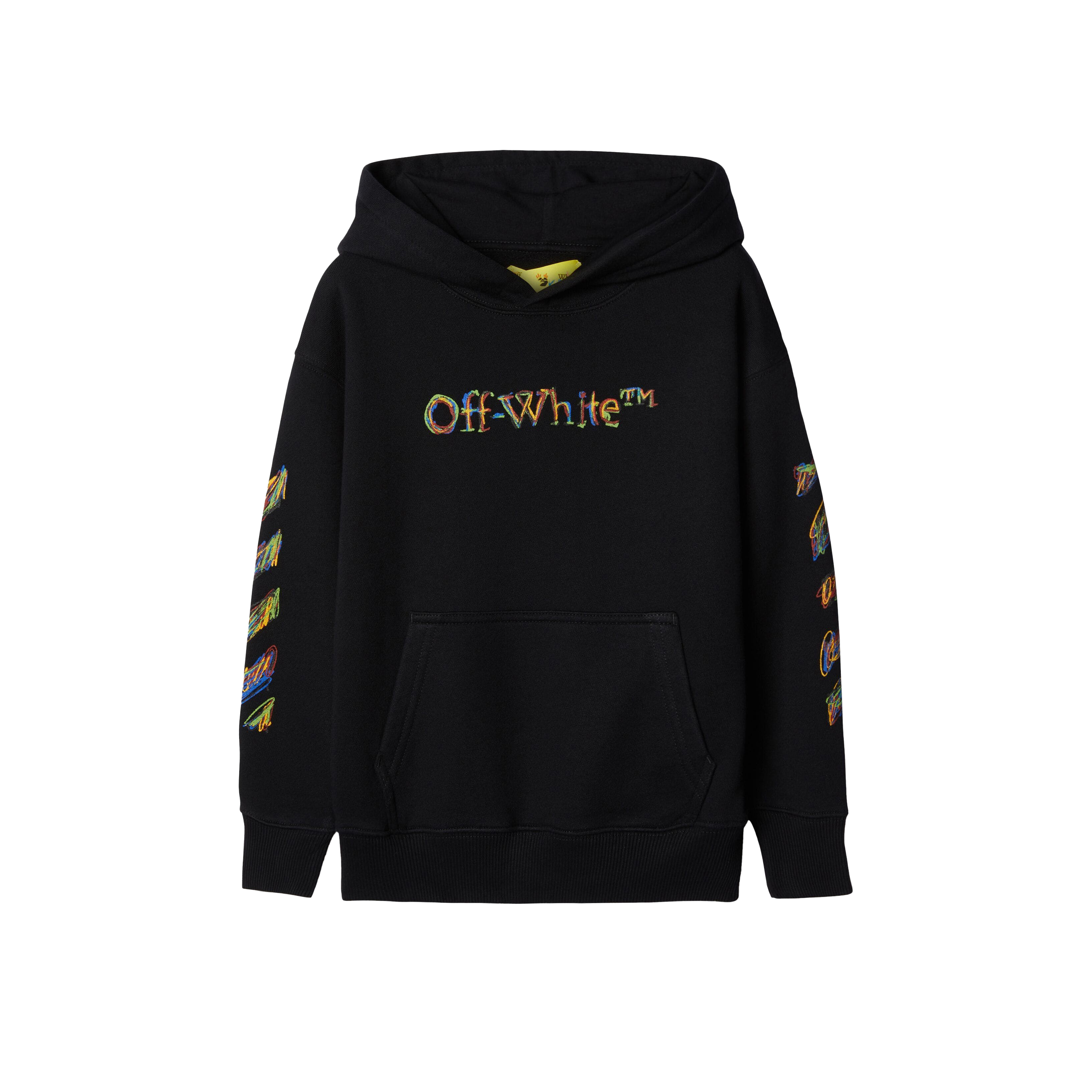 Buzo Negro Off-White Kids Logo Sketch