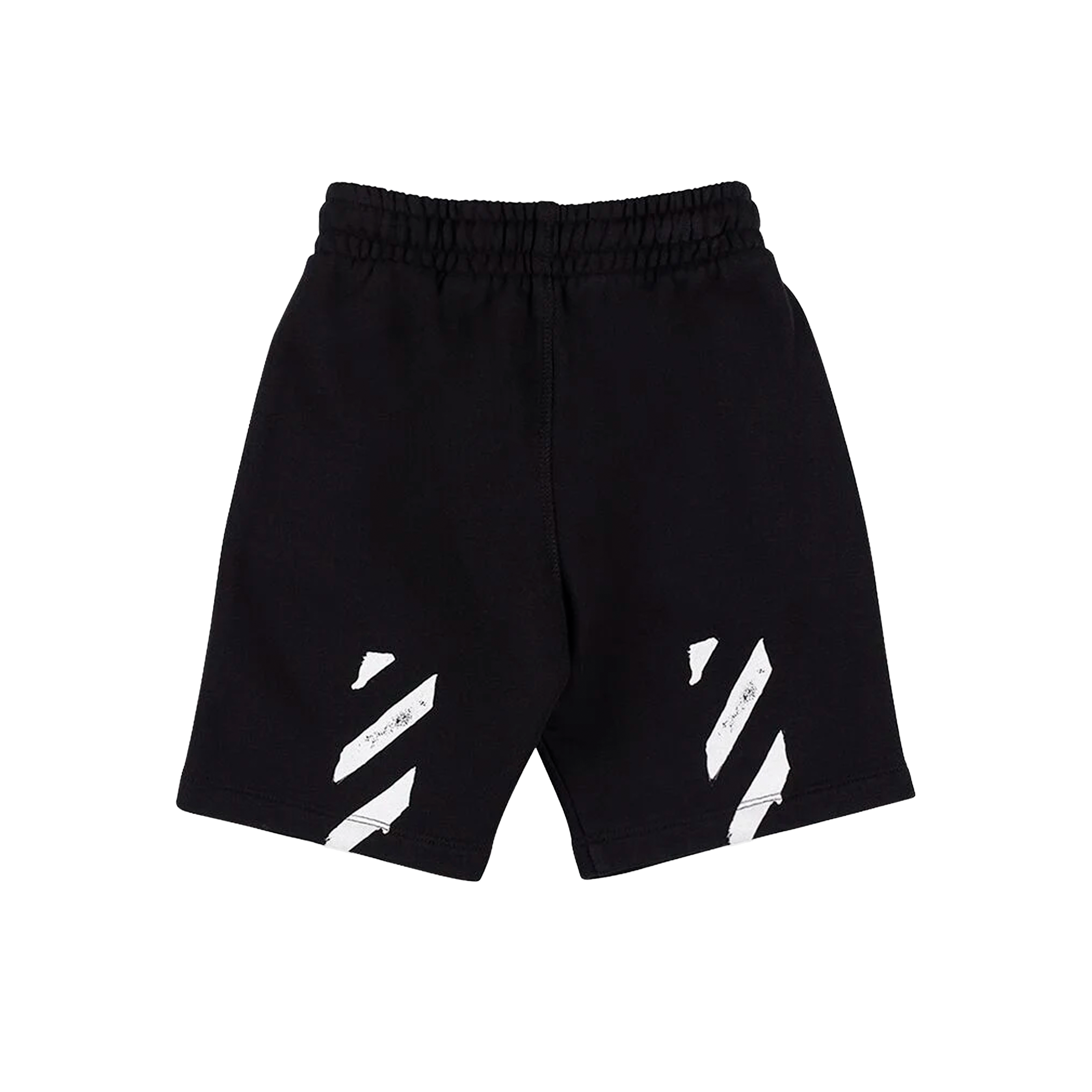 Shorts Negro Off-White Kids Paint Graphic