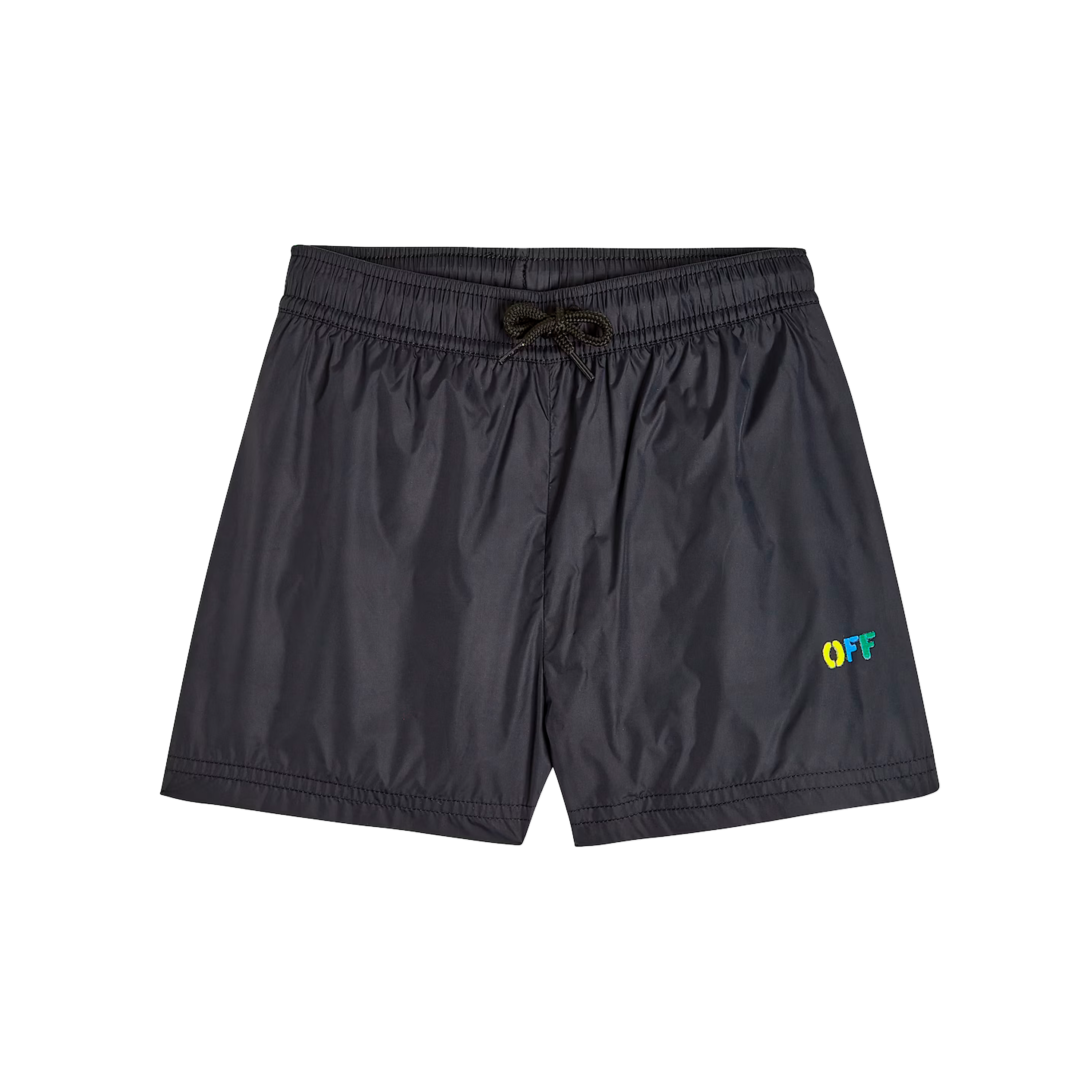 Pantaloneta Negro Off-White Kids Diag Rainbow