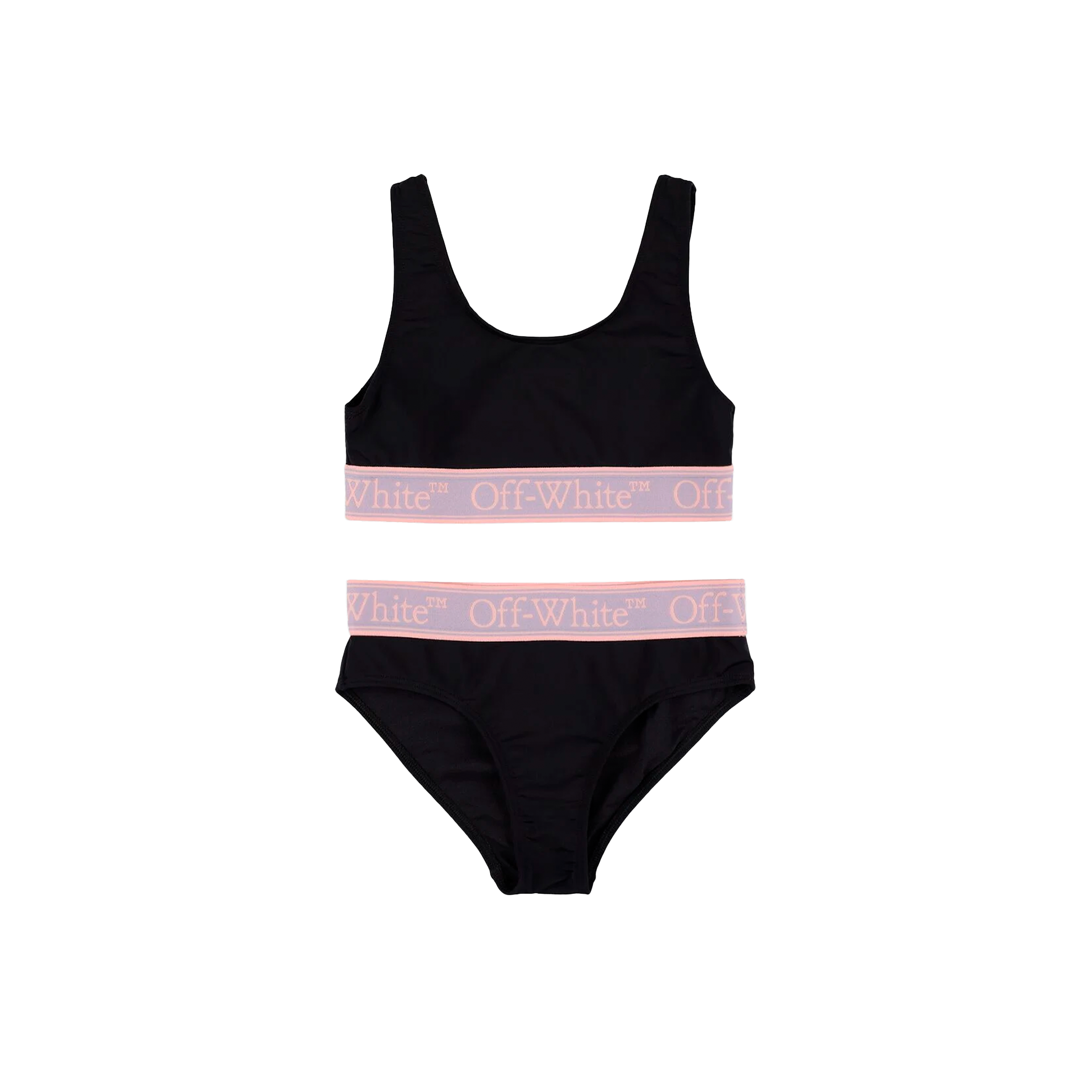 Bikini Negro Off-White Kids Bookish Logo Band