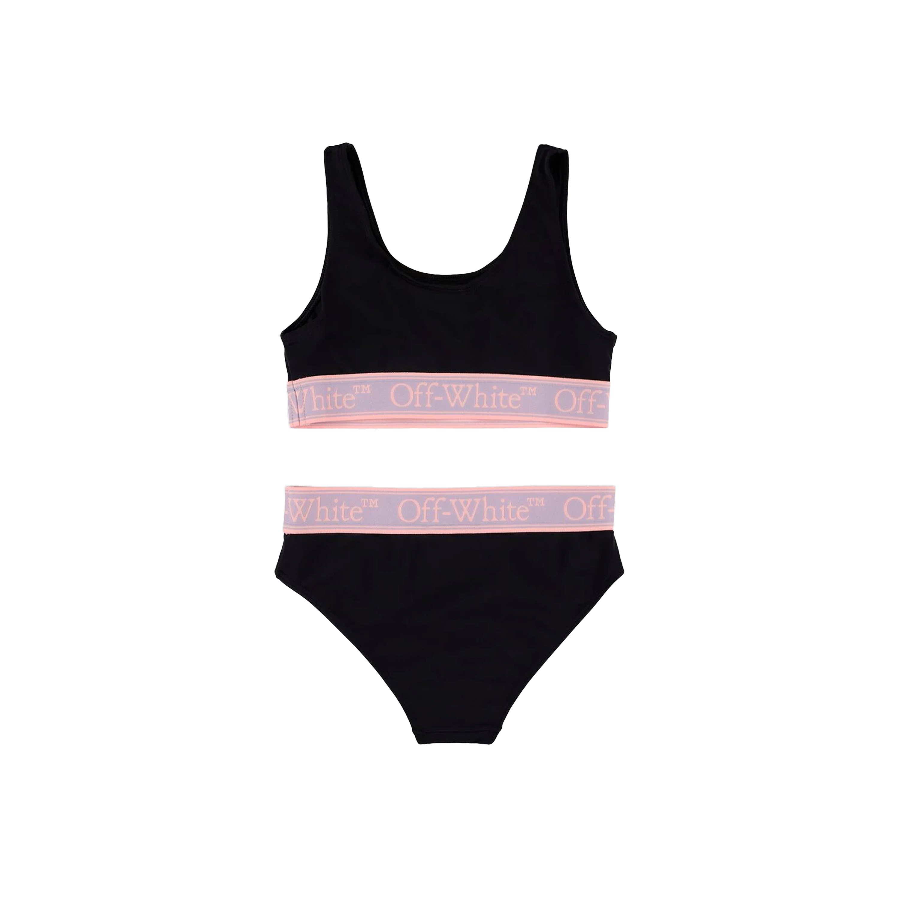 Bikini Negro Off-White Kids Bookish Logo Band