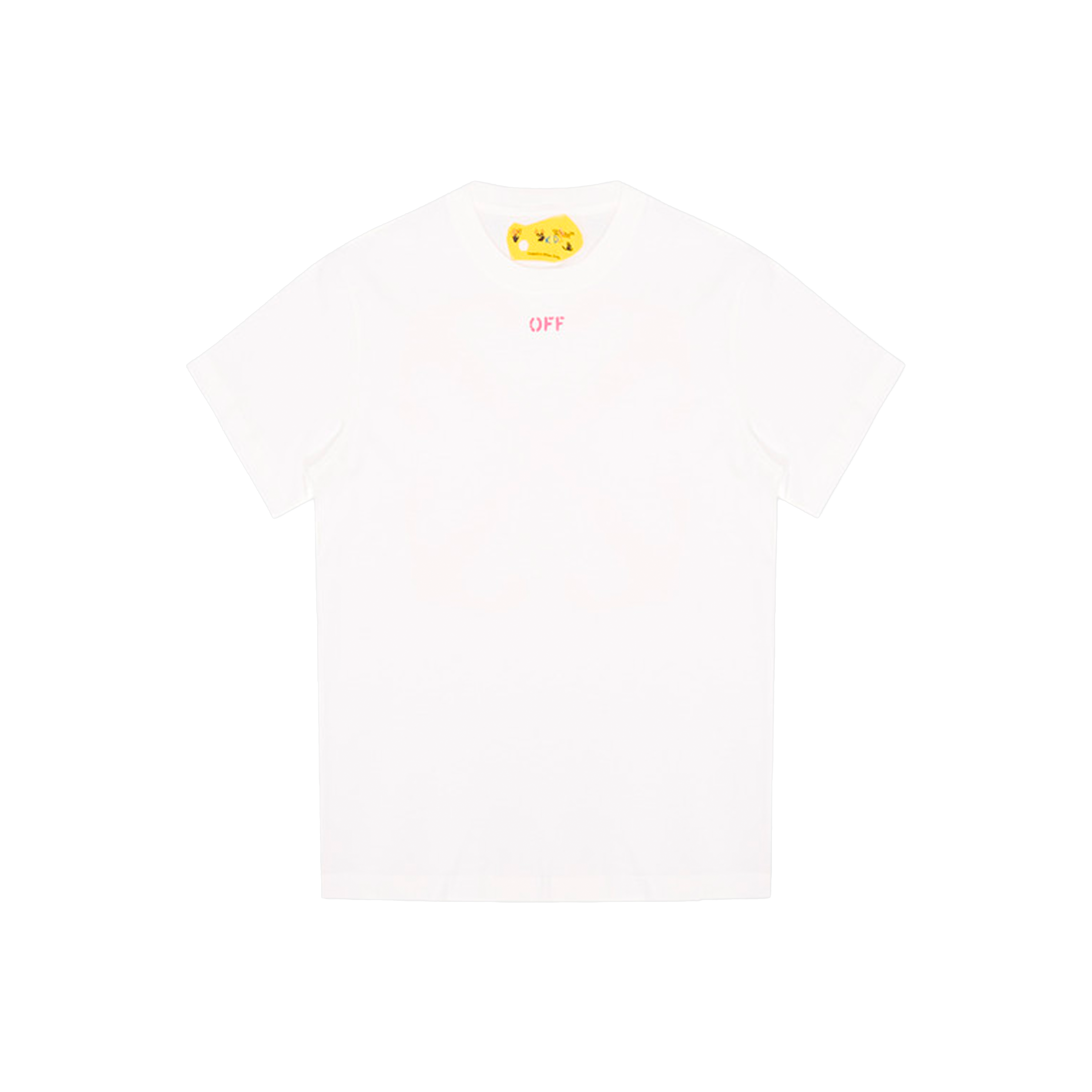 Camiseta Blanca Off-White Kids Fucsia Off Stamp