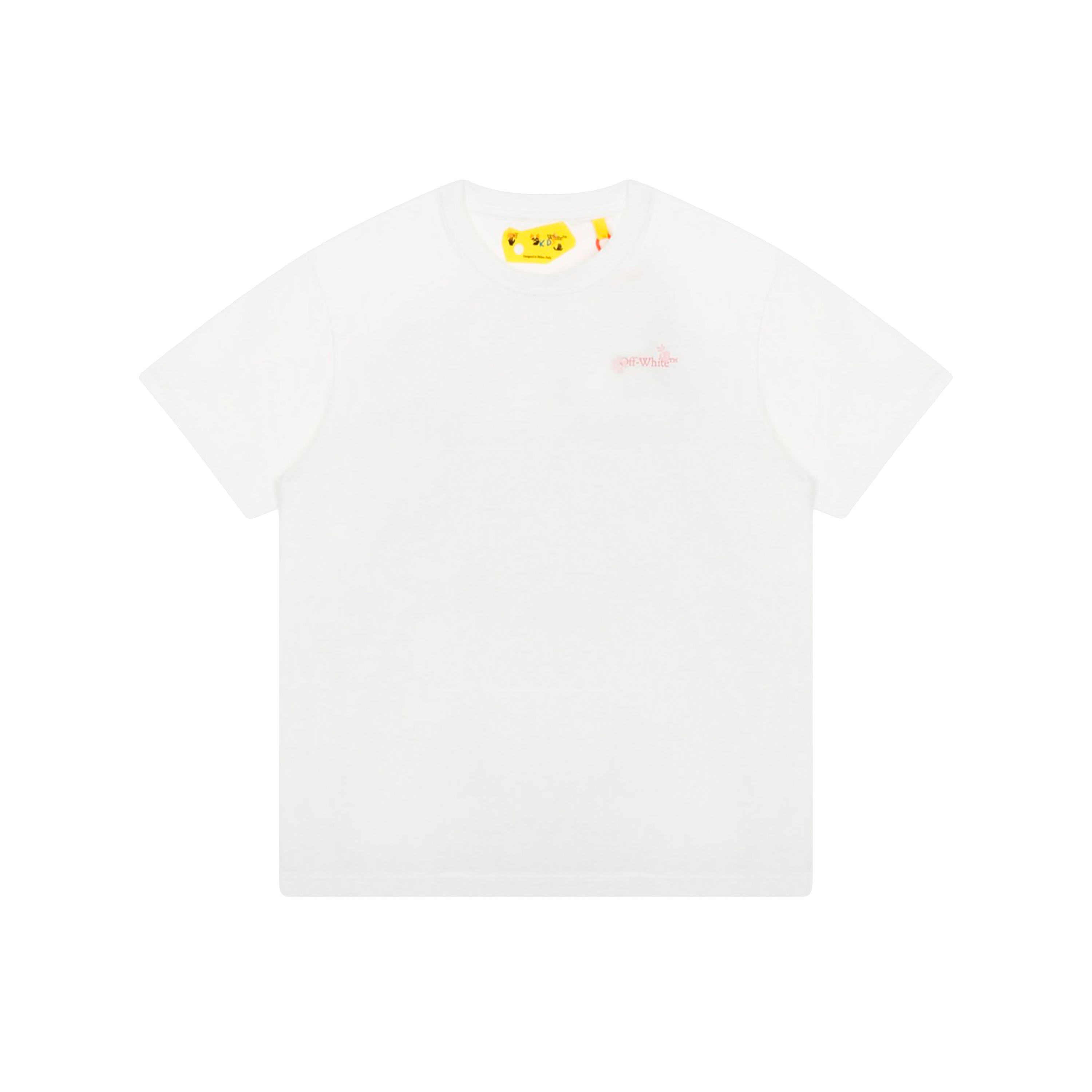 Camiseta Blanca Off-White Kids Logo Flower
