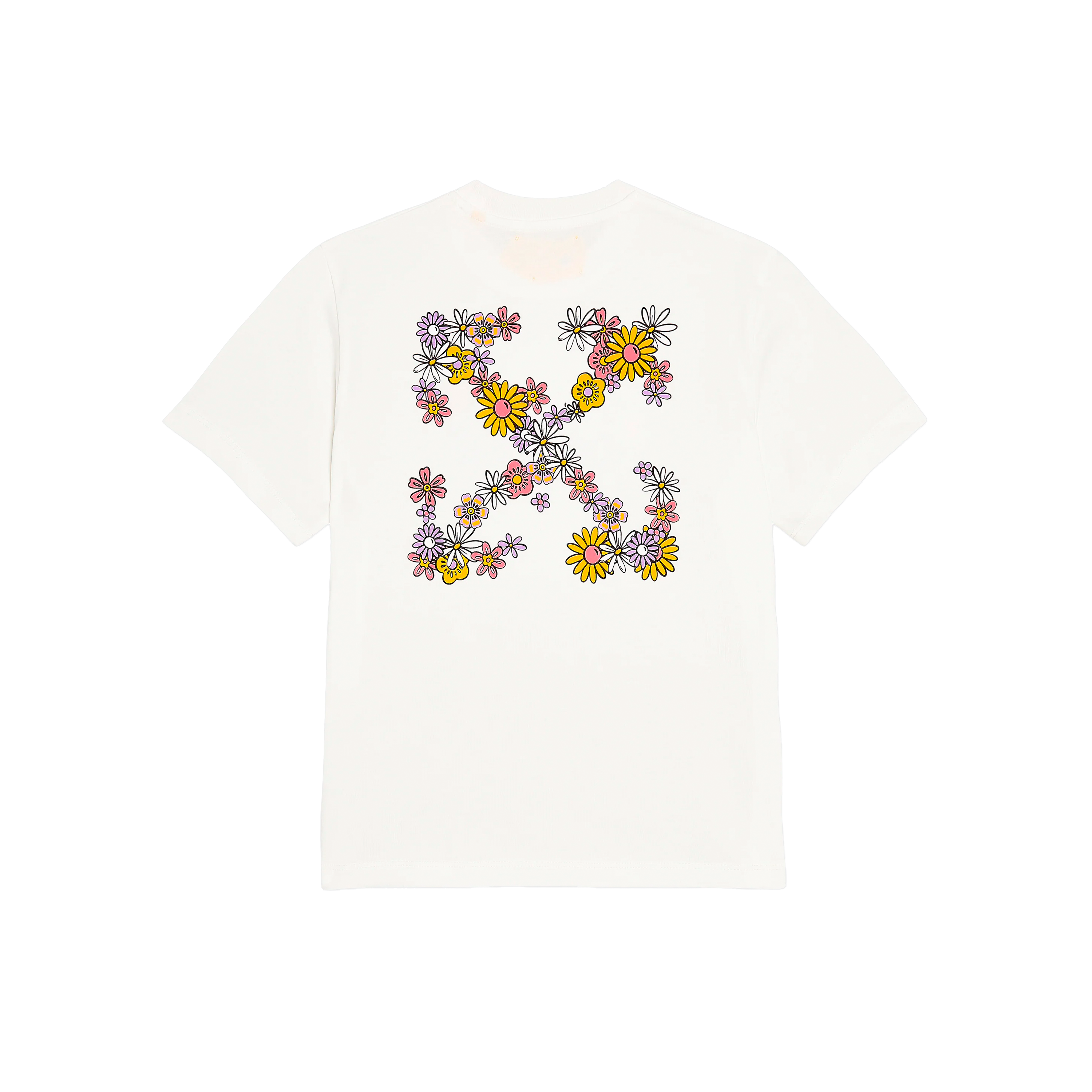 Camiseta Blanca Off-White Kids Funny Flowers