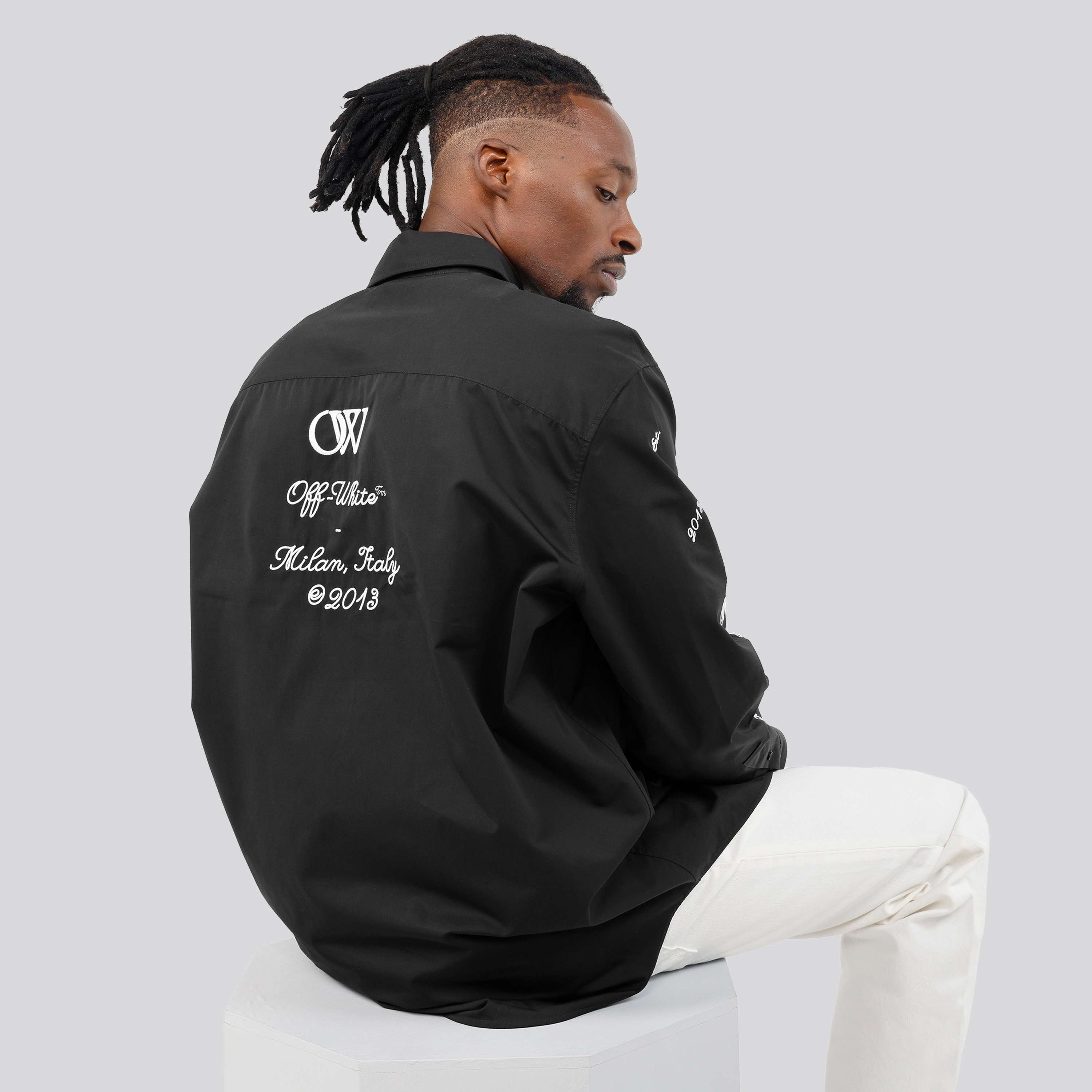 Camisa Negra Off-White 23 Logo Over