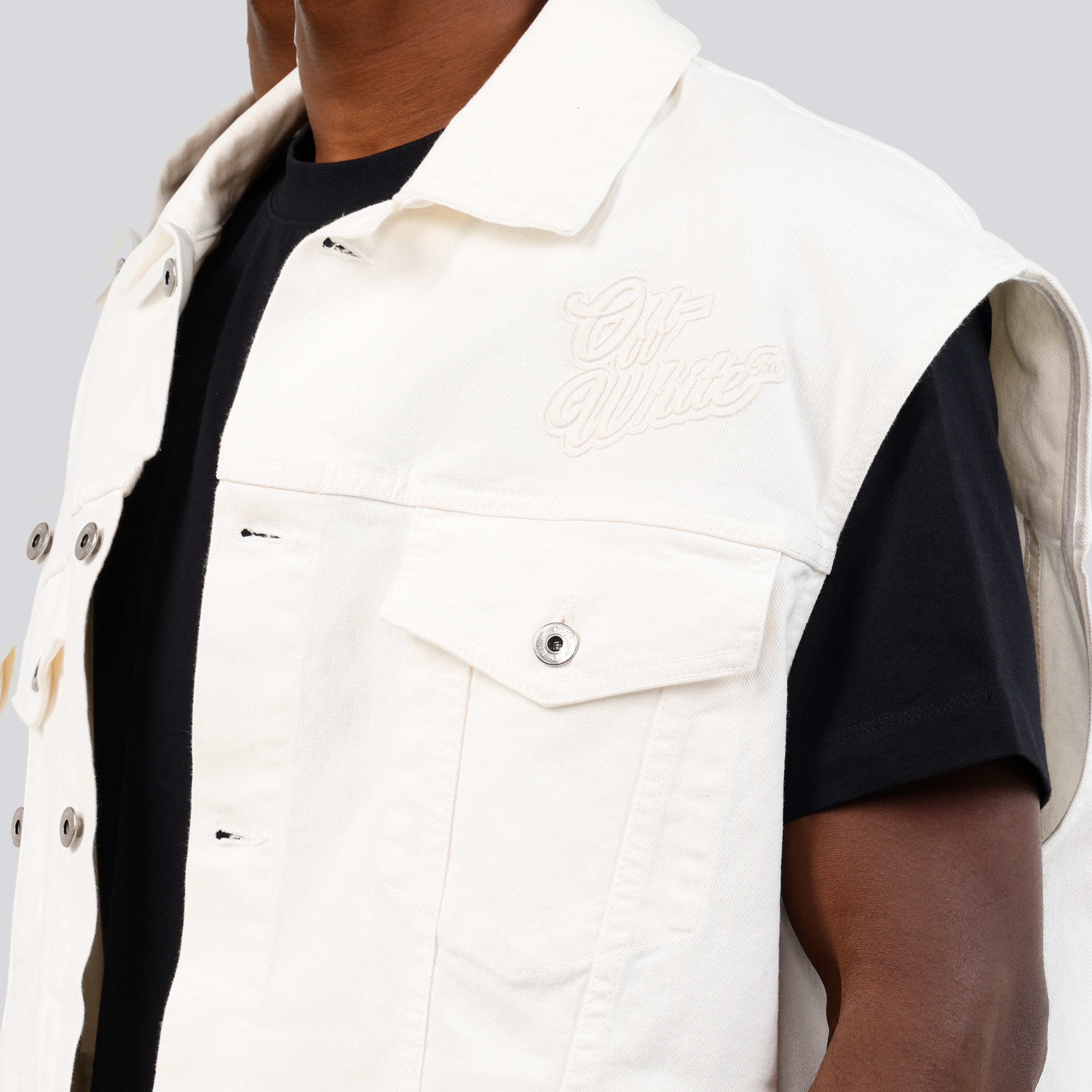 Chaleco Blanco Off-White 90Slogo No Sleeves