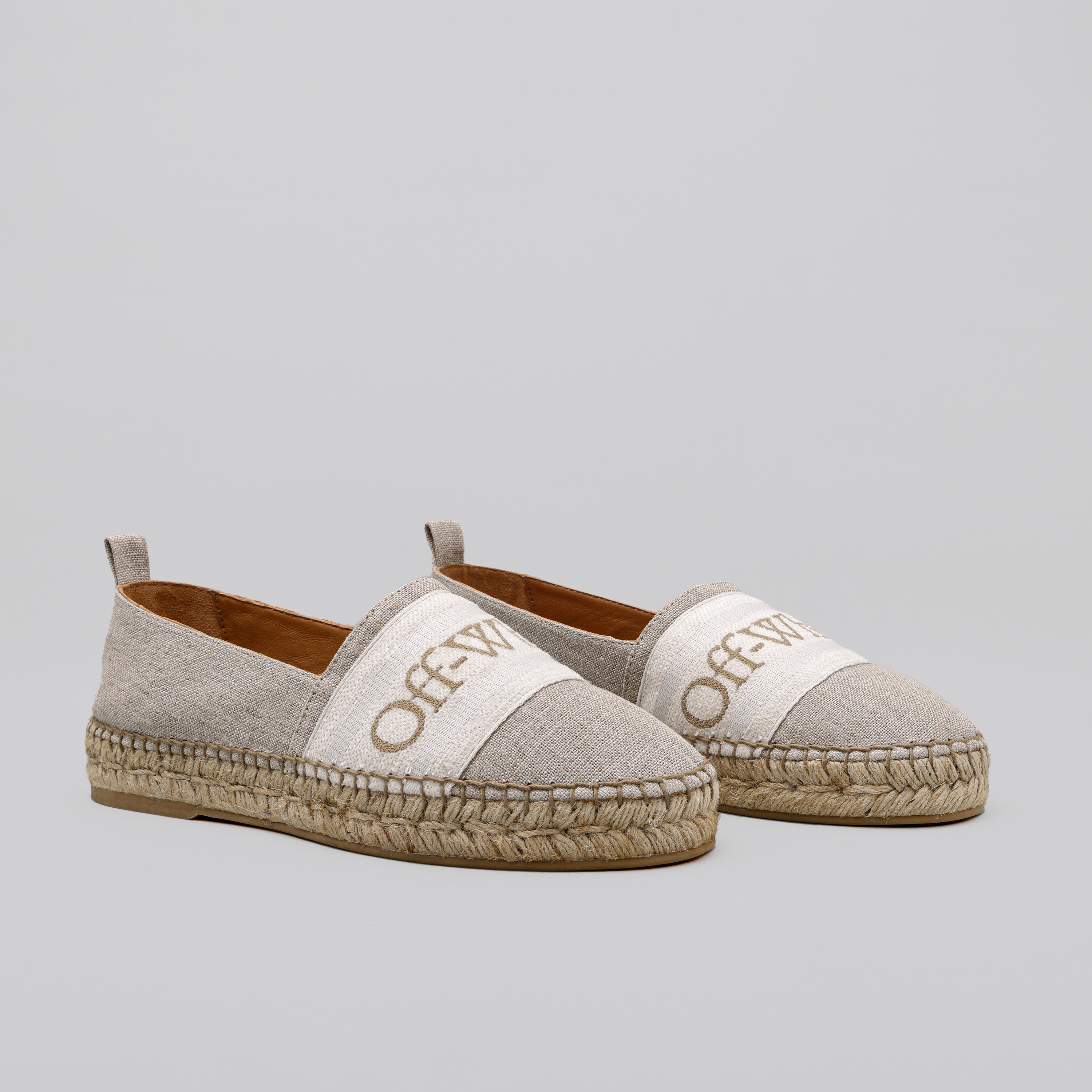 Espadrilles Beige Off-White Logo