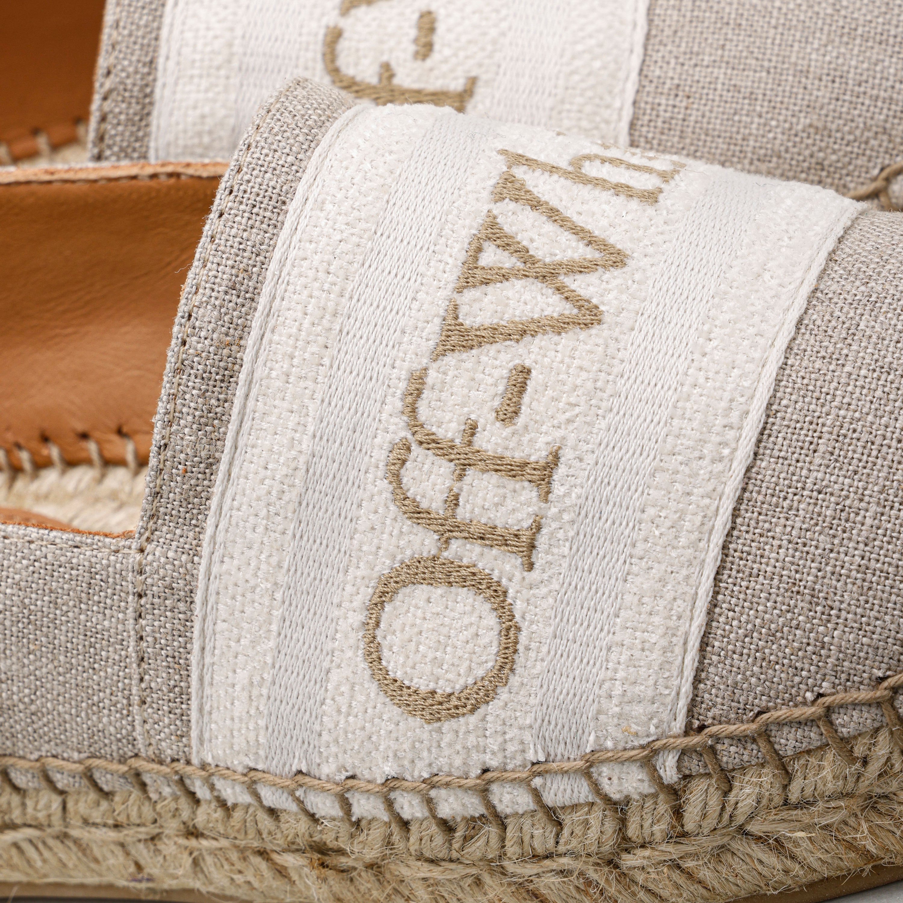 Espadrilles Beige Off-White Logo