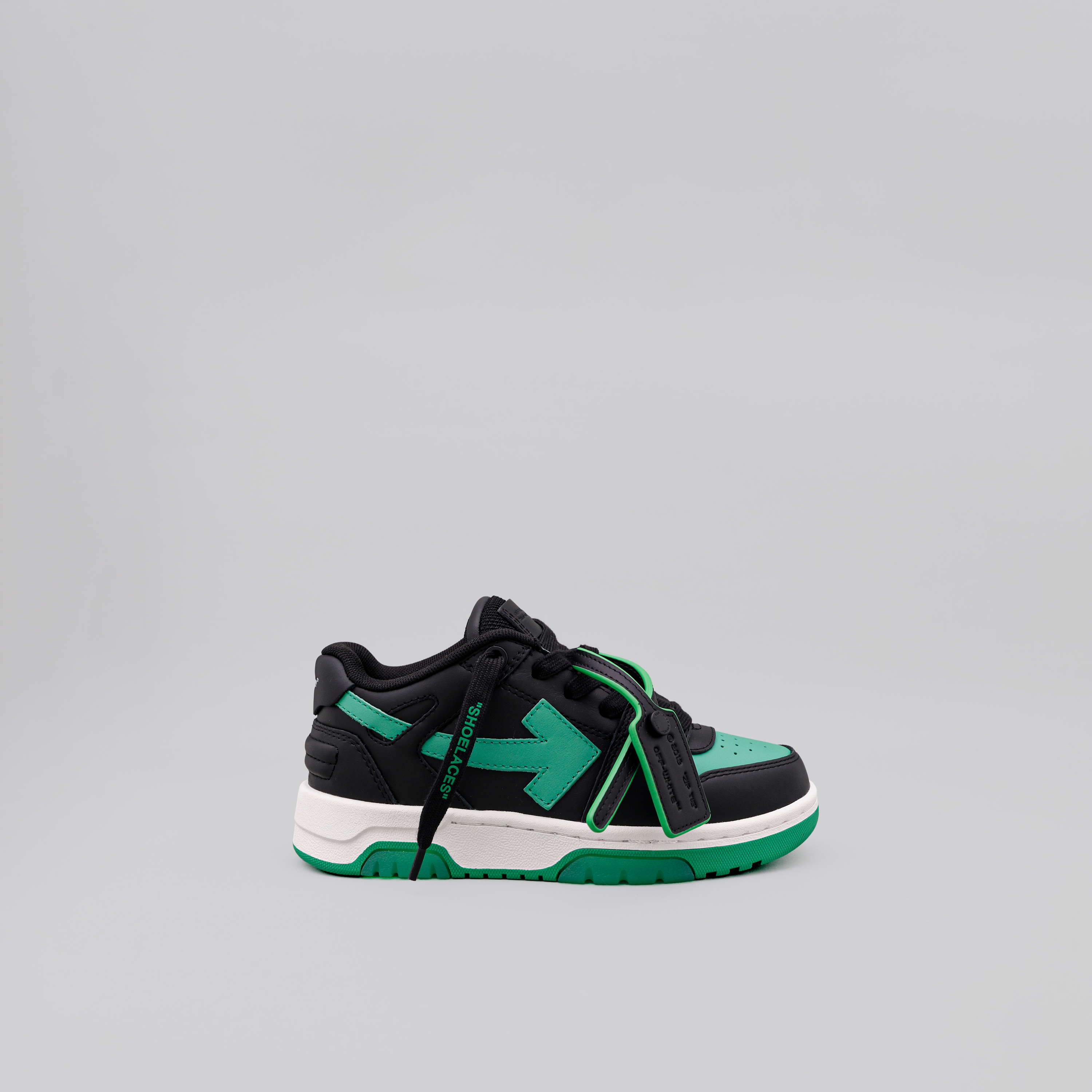Sneakers Negro Verde Off-White Kids "OOO"