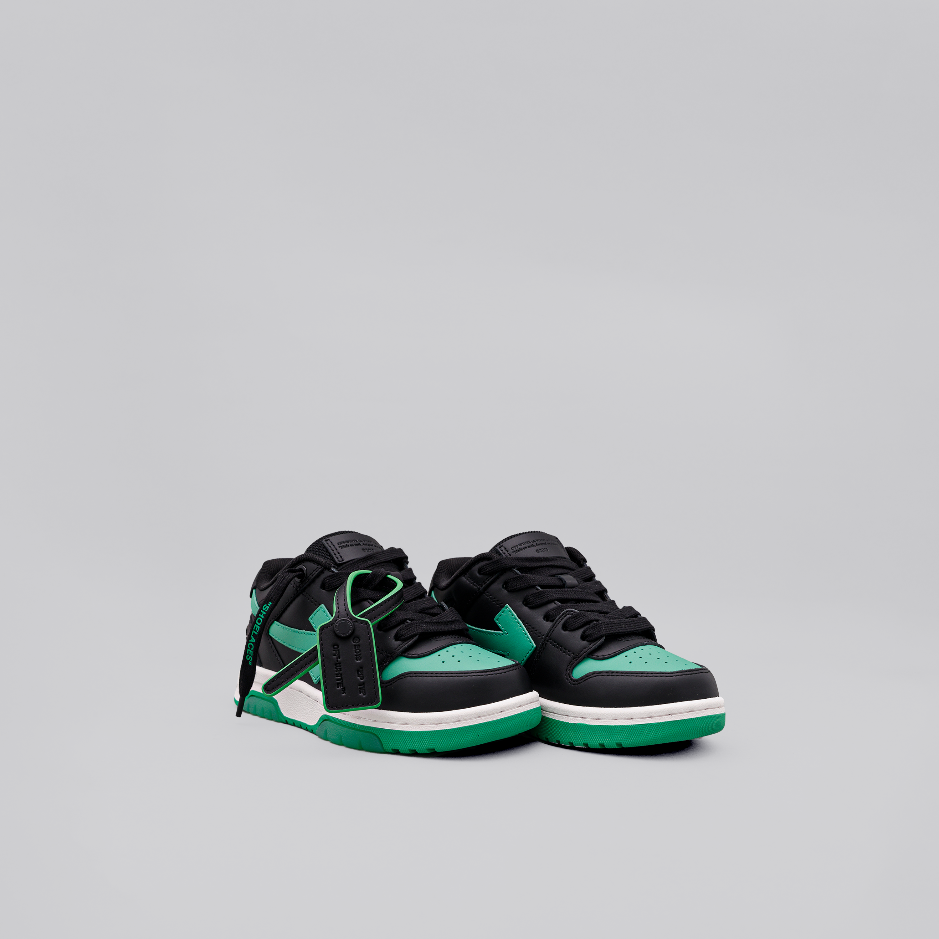 Sneakers Negro Verde Off-White Kids "OOO"