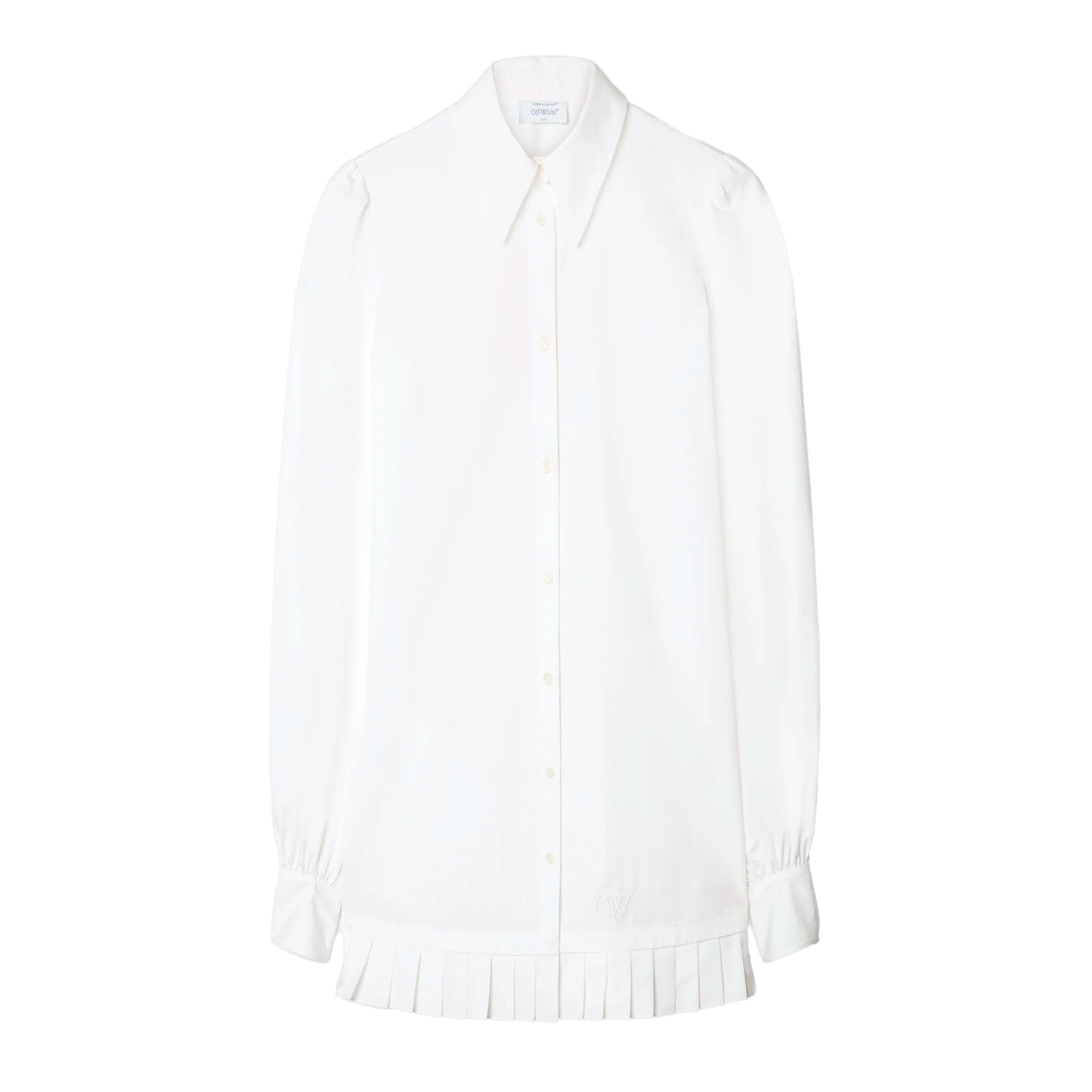 Vestido Blanco Off-White Poplin Pleat