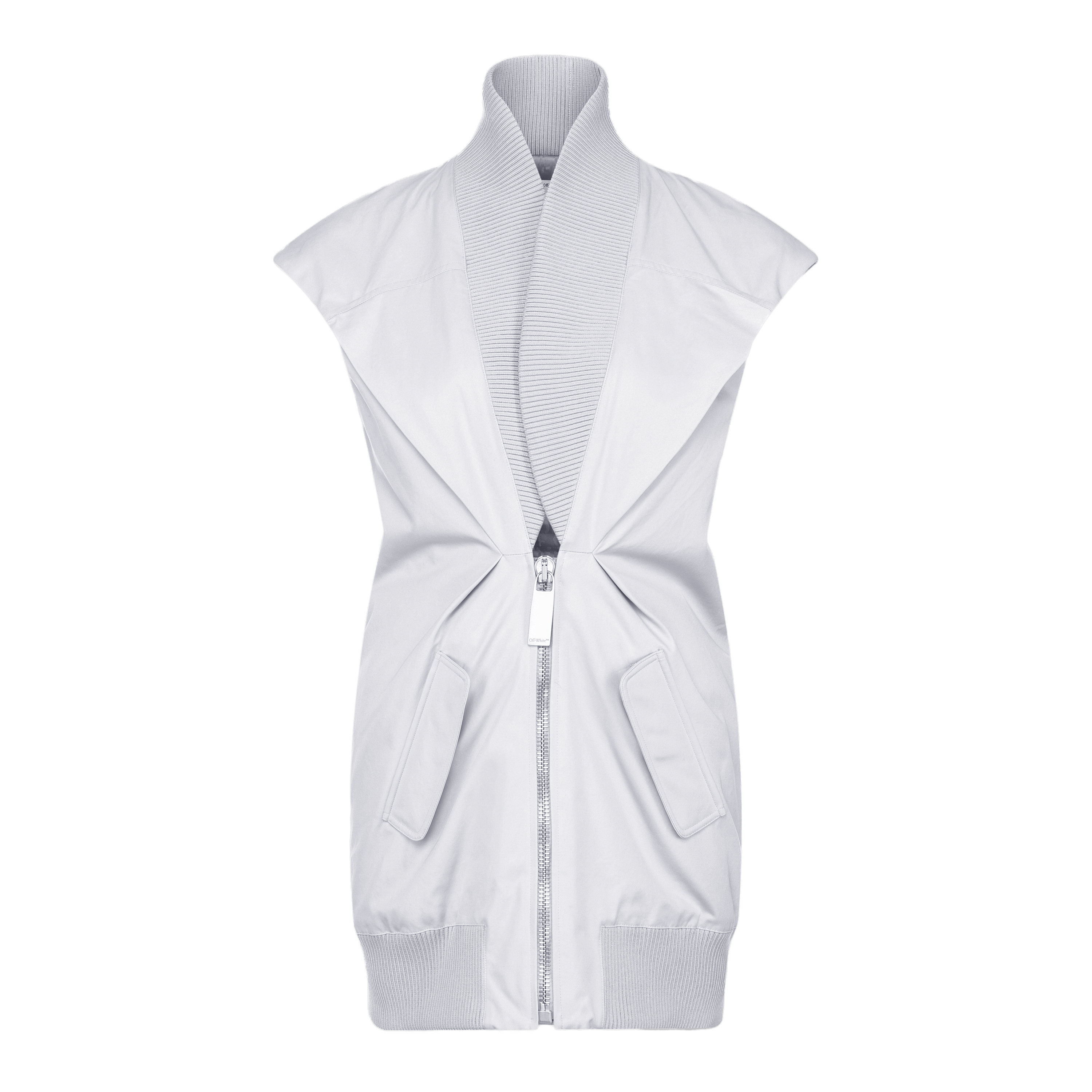 Vestido Gris Off-White Mini Puff