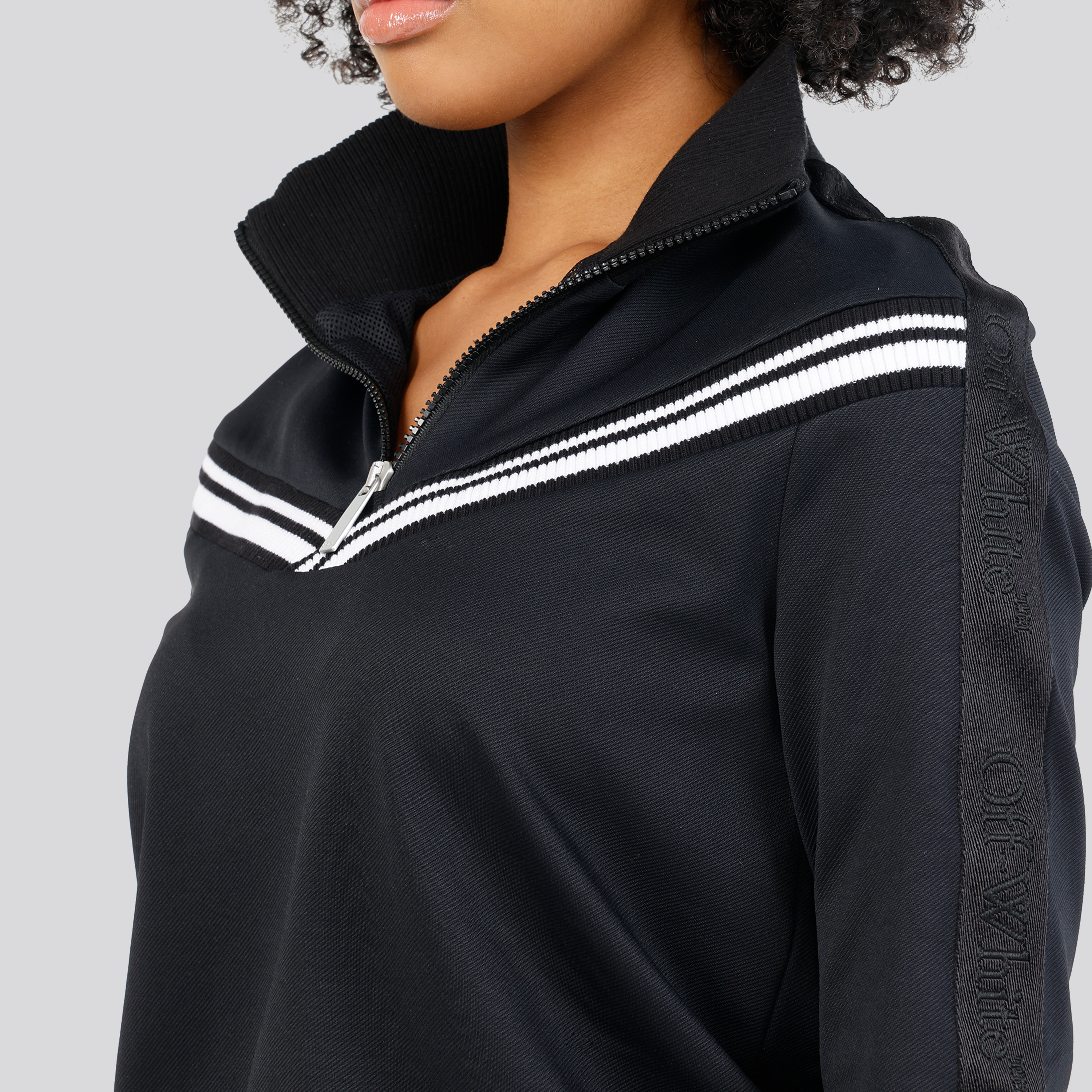 Chaqueta Negra Off-White Logoband Ribbed