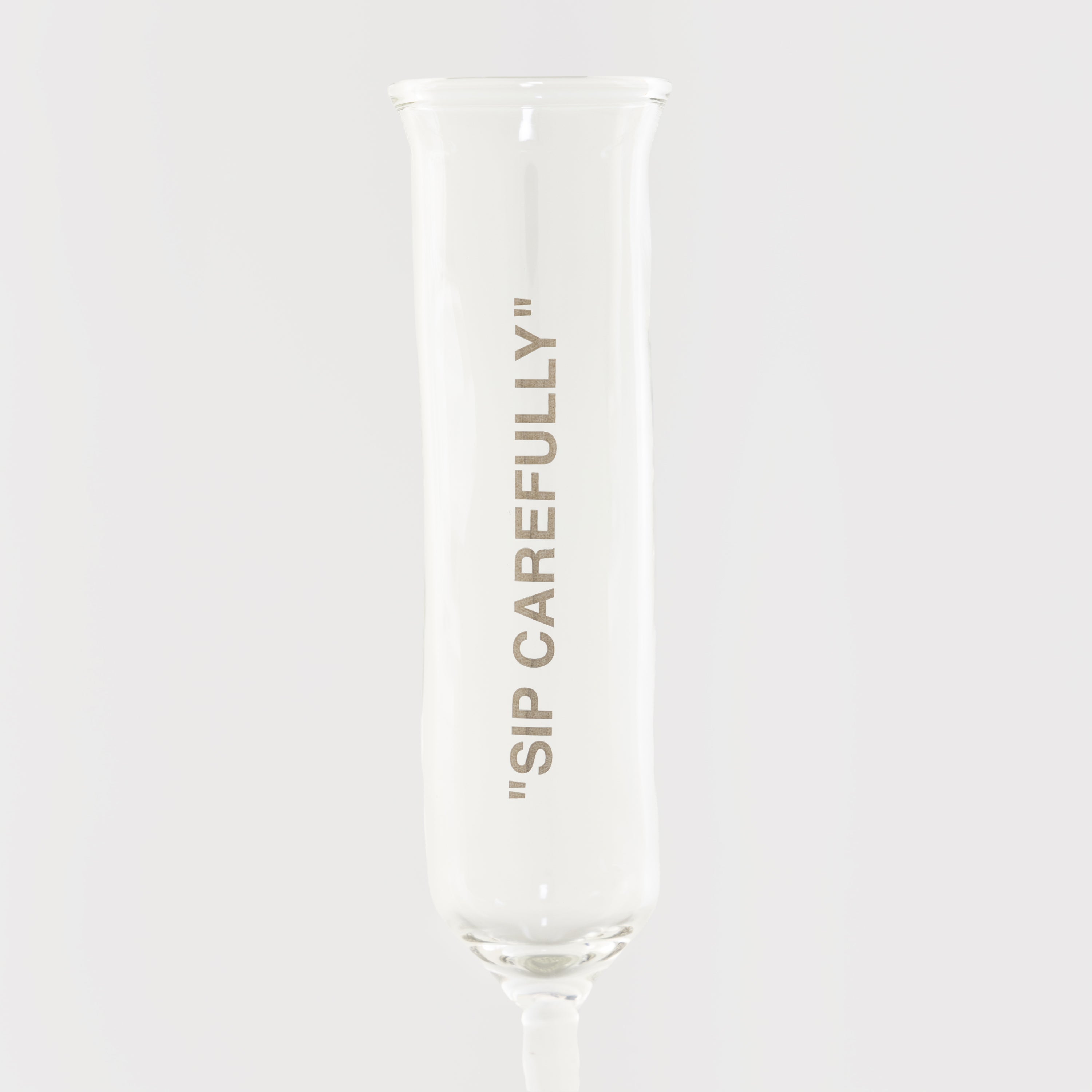 Juego De Copas Flauta Off-White Home Transparente Plata